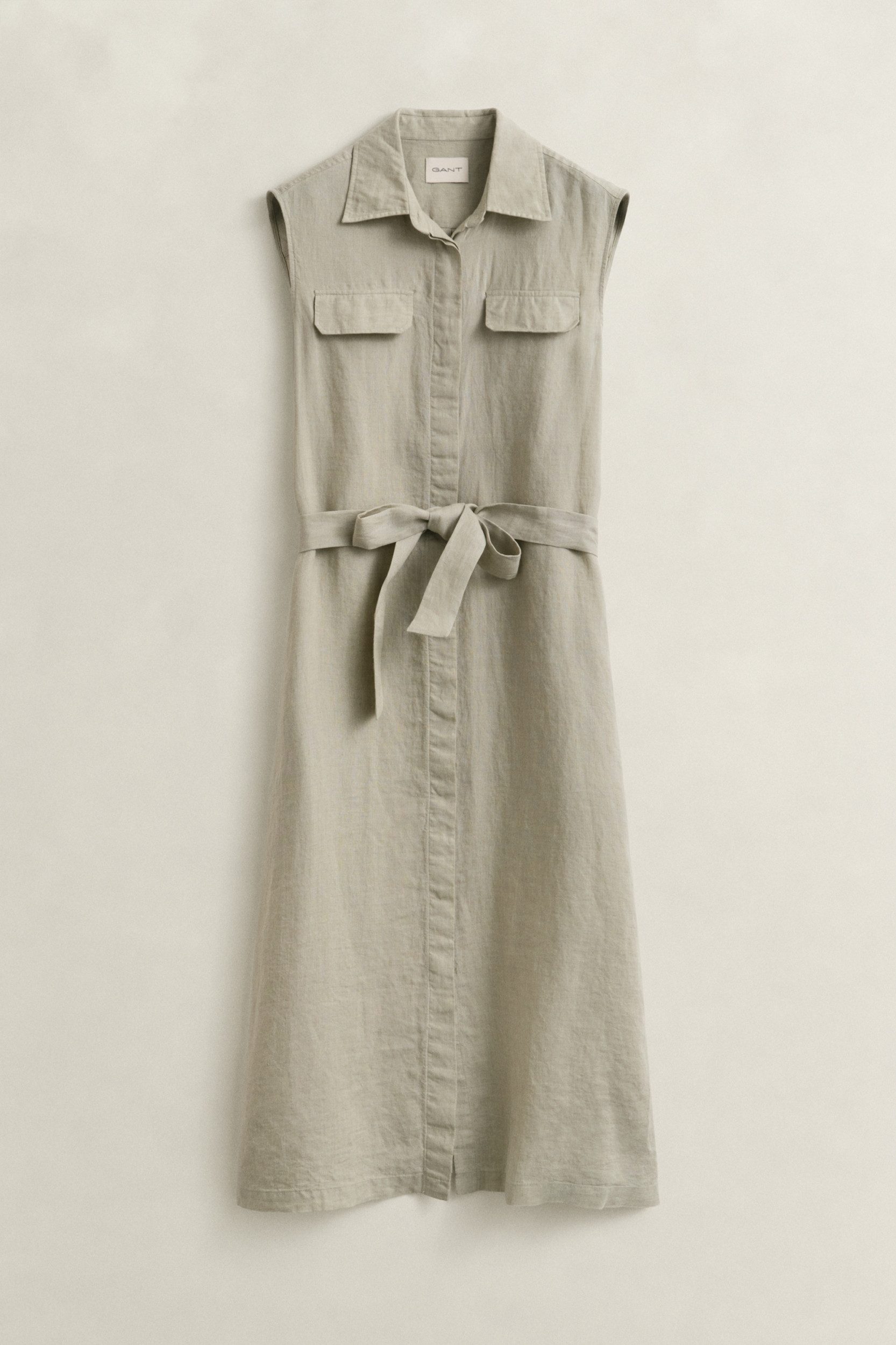 Gant Midikleid LINEN SLEEVELESS DRESS