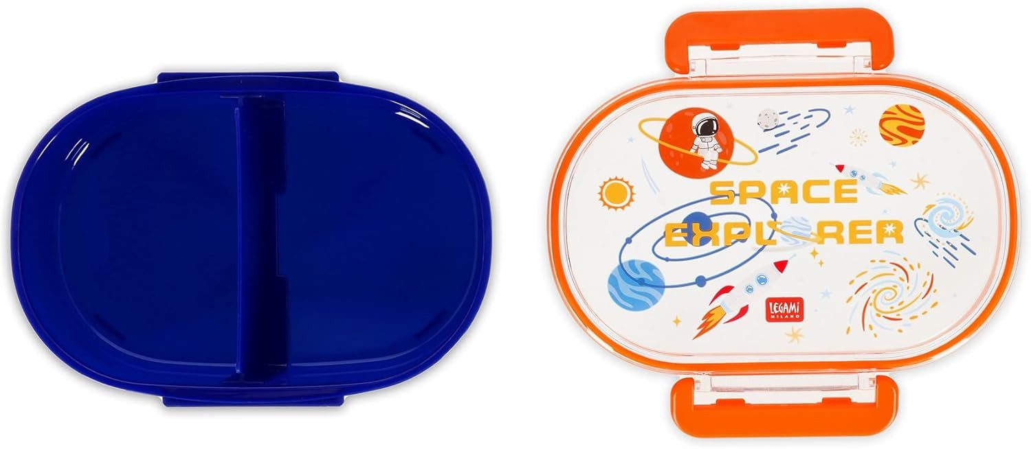 Legami Federmäppchen LEGAMI Snack & Go Lunchbox Space 500 ml mit Trenner