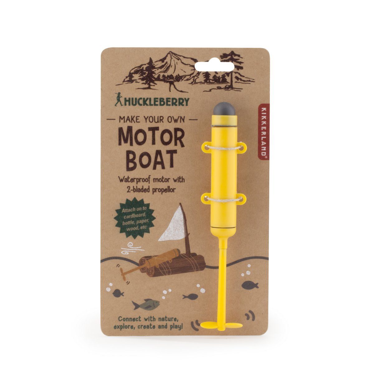 Kikkerland Kinderspielboot Huckleberry Bootsmotor wasserdicht - Bau dein eigenes Motorboot