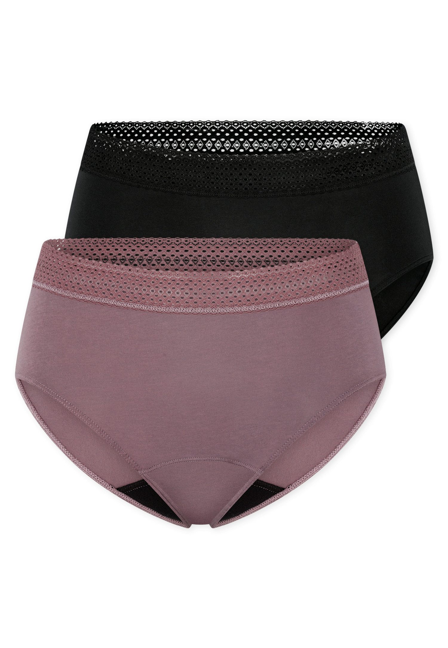Schiesser Periodenslip Schiesser Care (2er Pack) feuchtigkeitsabsorbierend und leicht saugfähig, Single-Jersey-Qualität