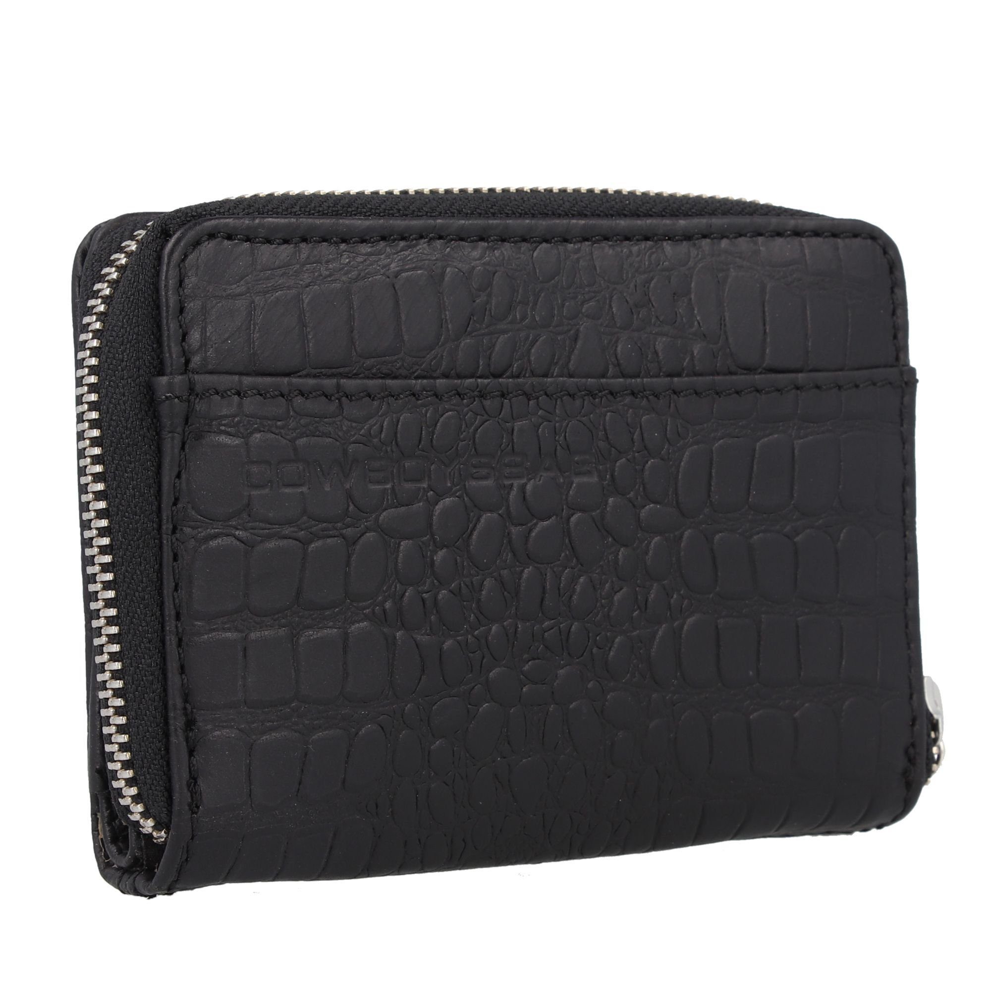 Leder Geldbörse, Cowboysbag black croco