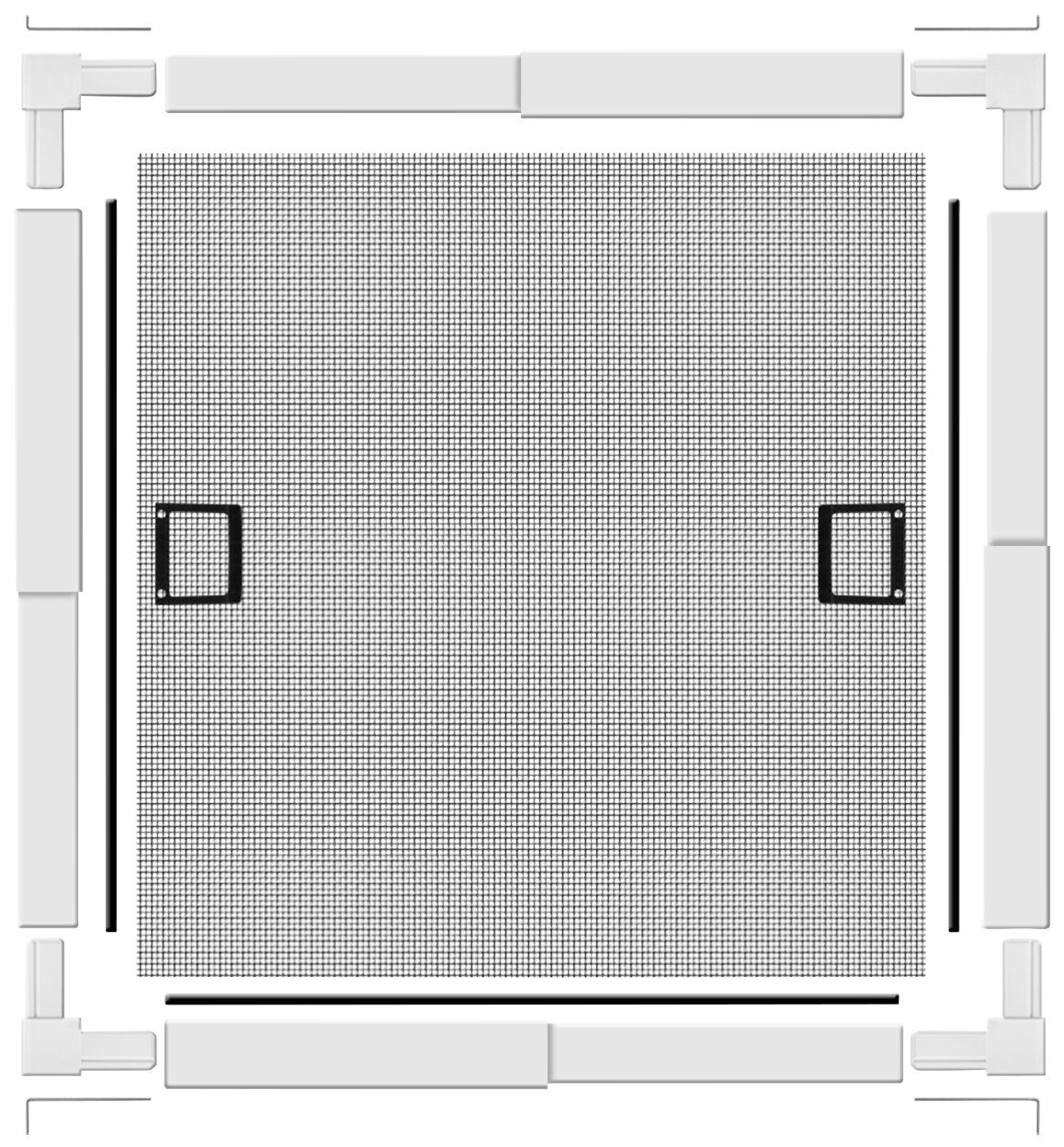 SCHELLENBERG Insektenschutz-Fensterrahmen Telescope, ausziehbarer Insektenschutz-Rahmen, (Set, 1-St), für Fenster bis max. 100 x 120 cm und 140 x 150 cm, anthrazit und weiß. € 94,99