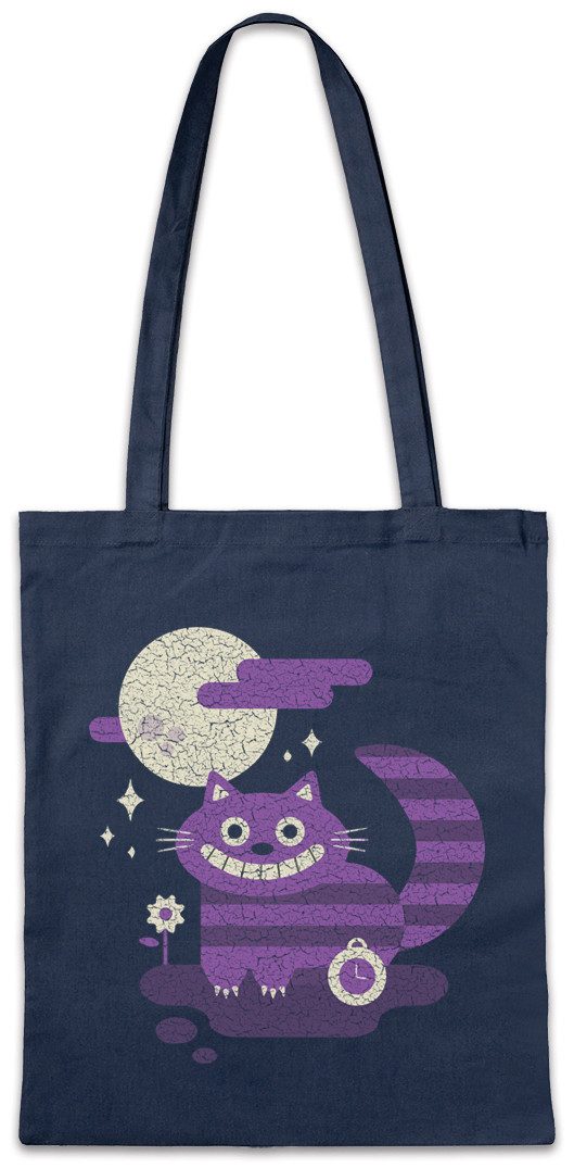 Beuteltasche Cheshire Cat Stofftasche Alice Cat im Cats in Katze Wonderland Kult
