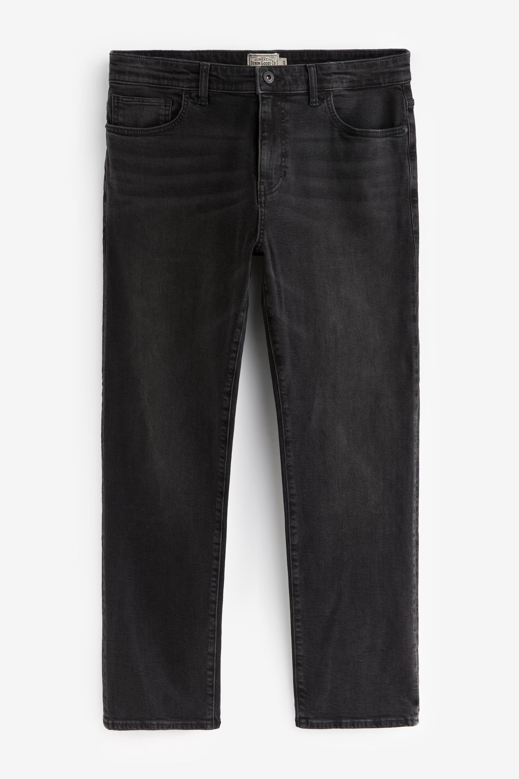 Next Straight-Jeans Straight Fit Stretch-Jeans im Vintage-Look (1-tlg) Black