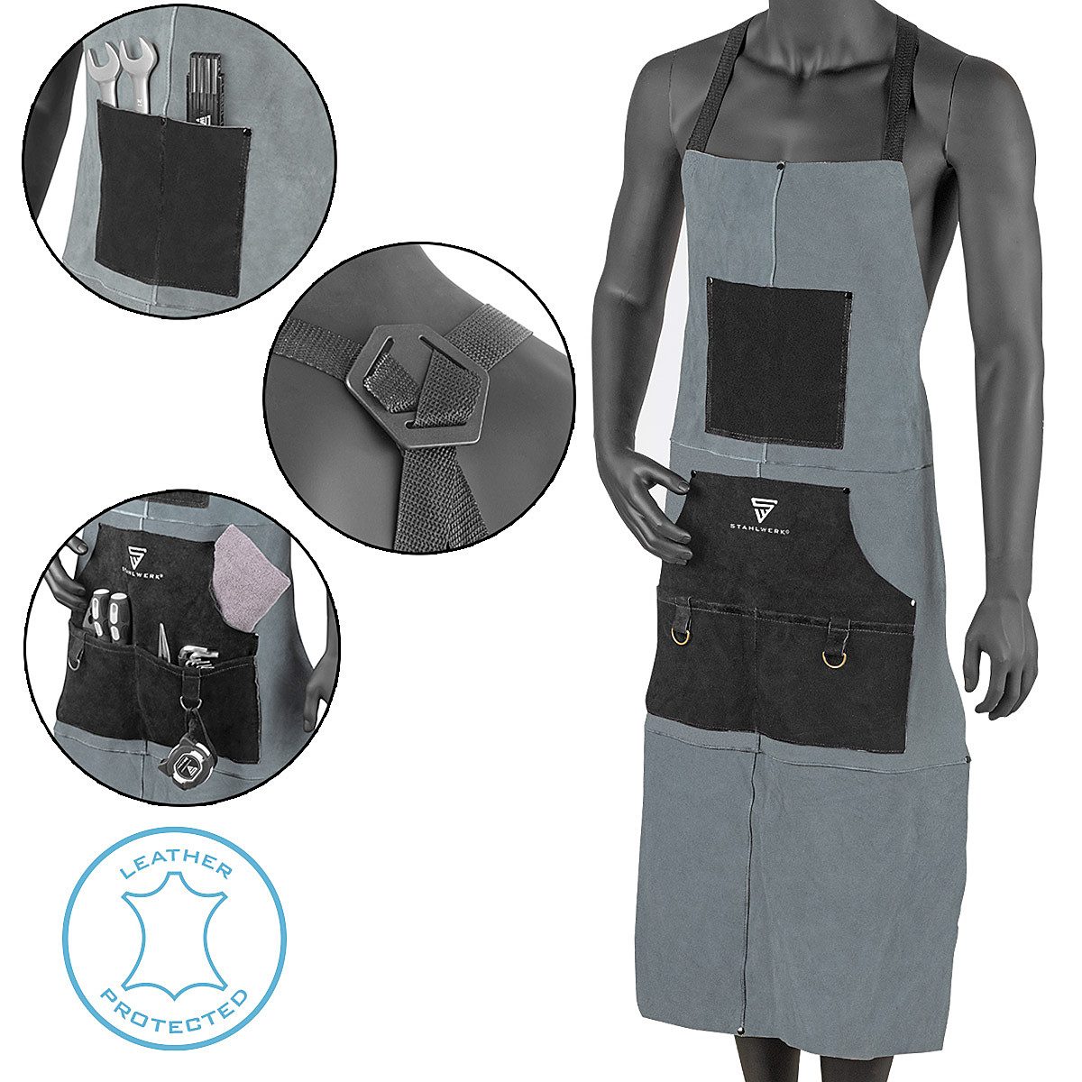 STAHLWERK Schweißerschürze Schweißerschürze / Schutzschürze / günstig online kaufen