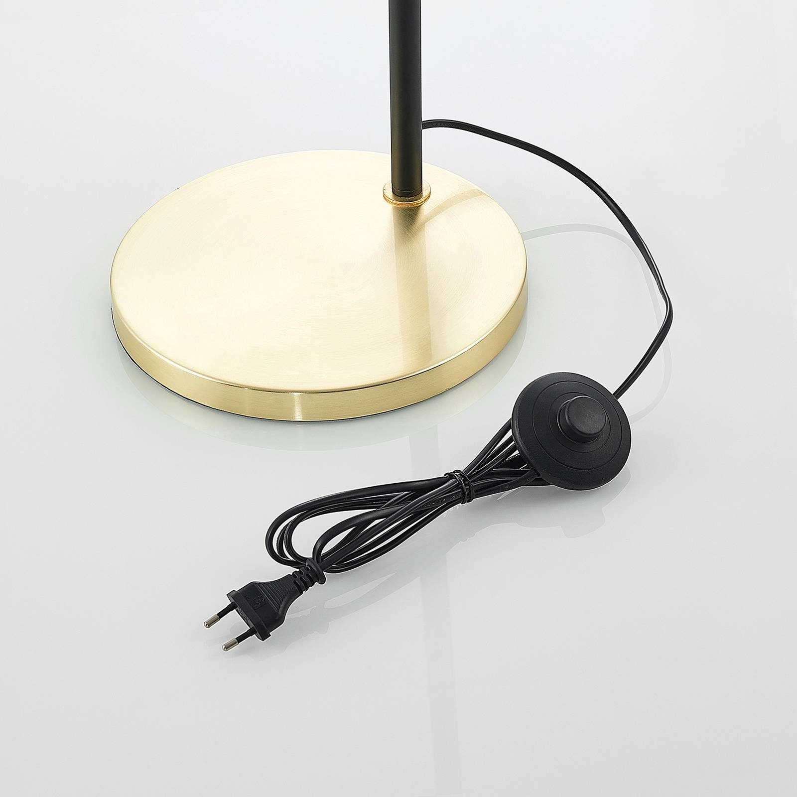 Lindby Stehlampe Braska, Leuchtmittel Metall, inklusive, matt, messing Schwarz nicht matt, E27 1 Modern, flammig