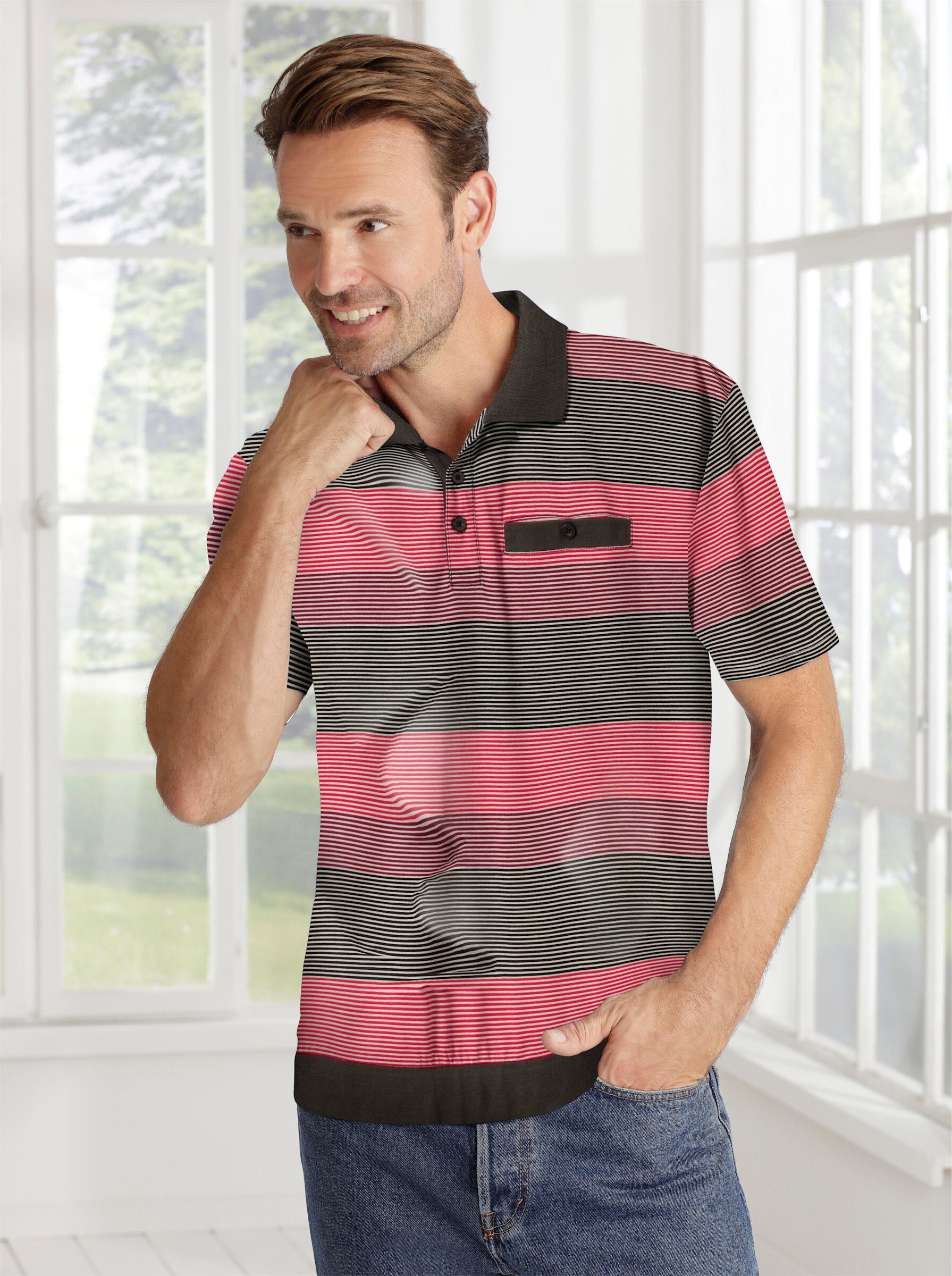 Sieh an! T-Shirt Poloshirt Kurzarm günstig online kaufen