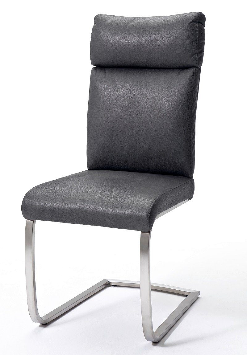 Esszimmerstuhl 2er Set Freischwinger Stuhl Rabea, grau