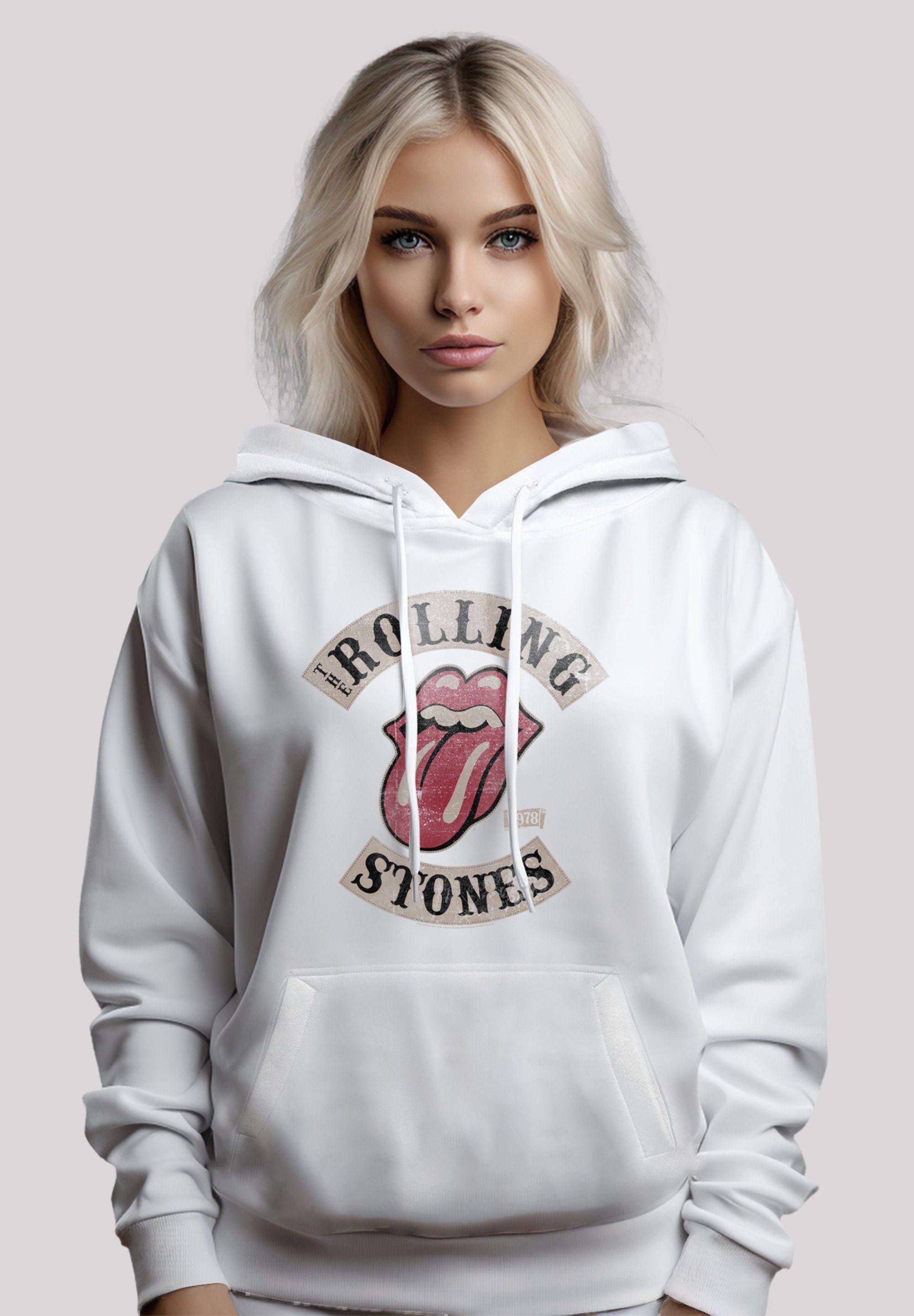 F4NT4STIC Kapuzenpullover The Rolling Stones Tour Rock Musik Band Hoodie, Warm, Bequem weiß