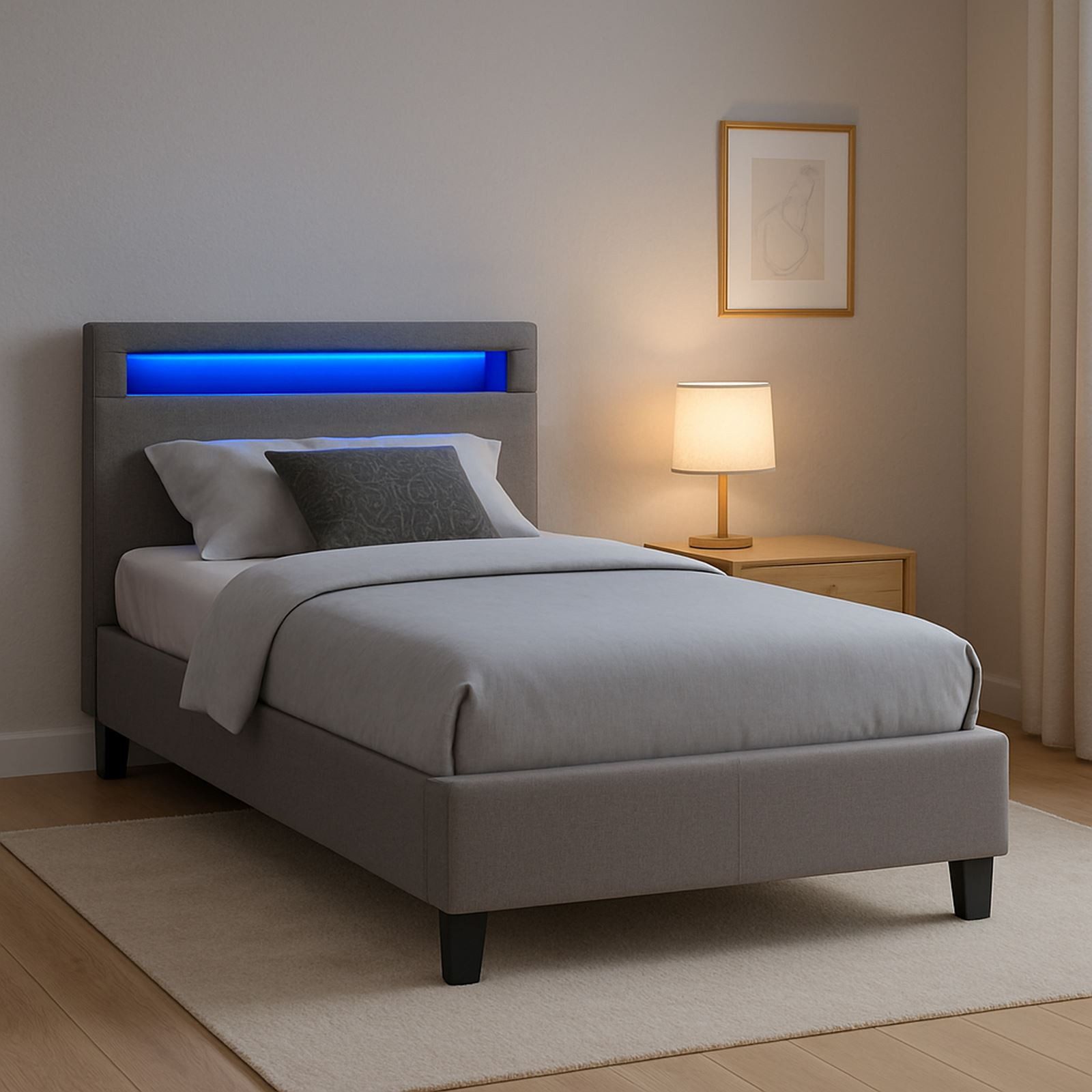 CARO-Möbel Polsterbett HIMALAYA, Polsterbett Einzelbett Jugendbett Bettgest günstig online kaufen