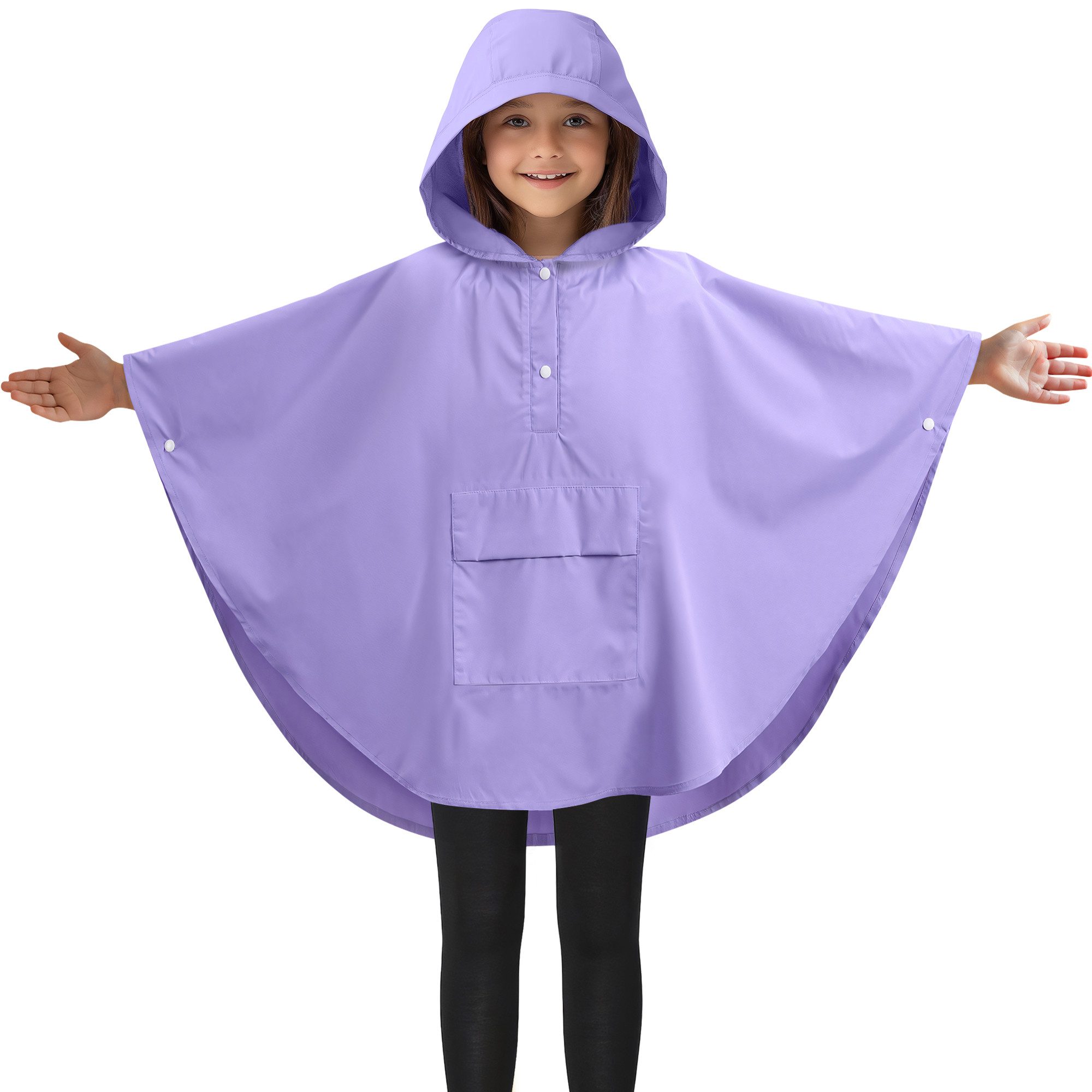 Poncho Kinder Regenponcho Wasserdicht - Regencape Jungen und Mädchen - Poncho