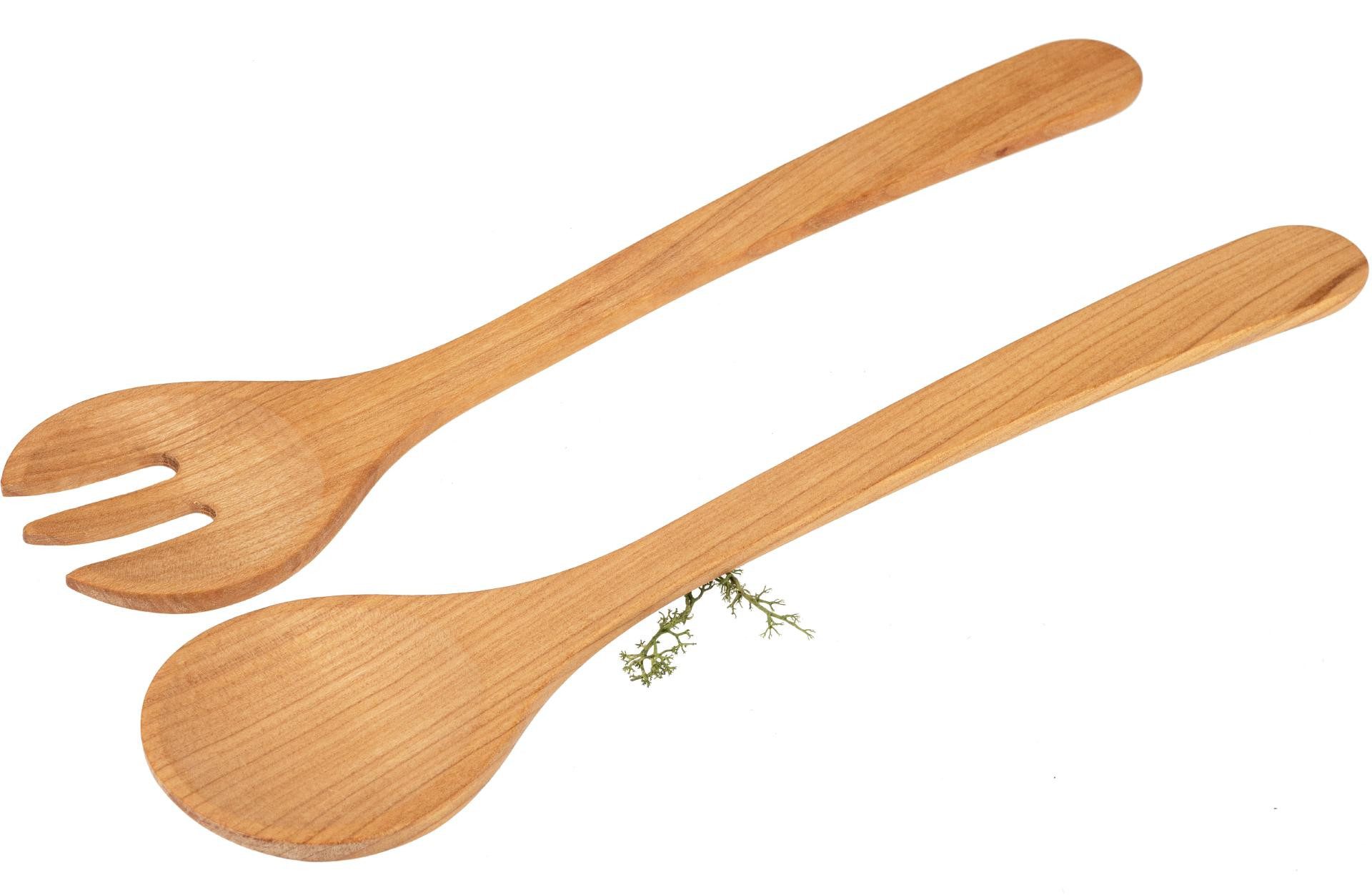 Holz Frank Salatbesteck Salatbesteck 2-Teilig aus geöltem Kirschholz - 35 cm (2-tlg)