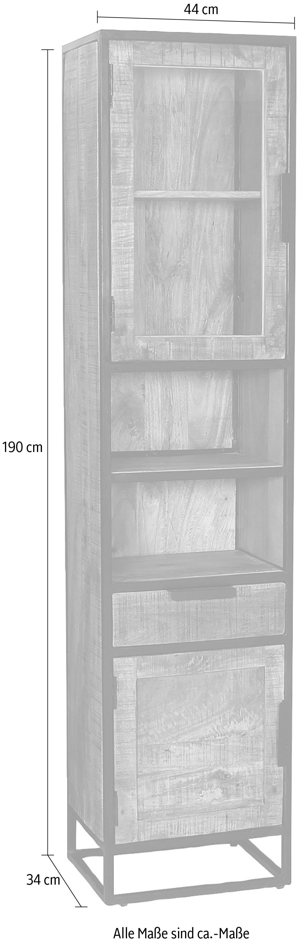 aus Metall schwarzem Rahmen Design-Gestell SIT Hochschrank und