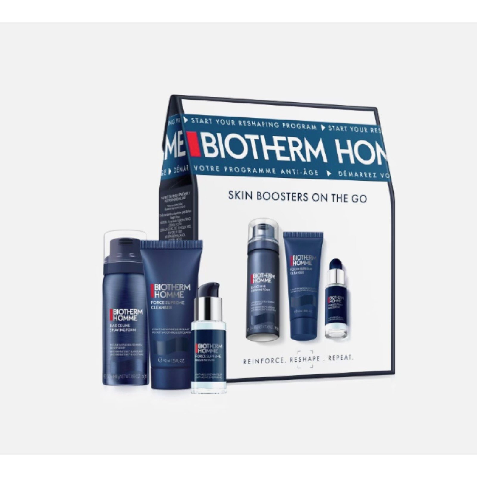 BIOTHERM Gesichtspflege-Set Biotherm Homme Force Supreme Skin Boosters On The Go, 3-tlg.