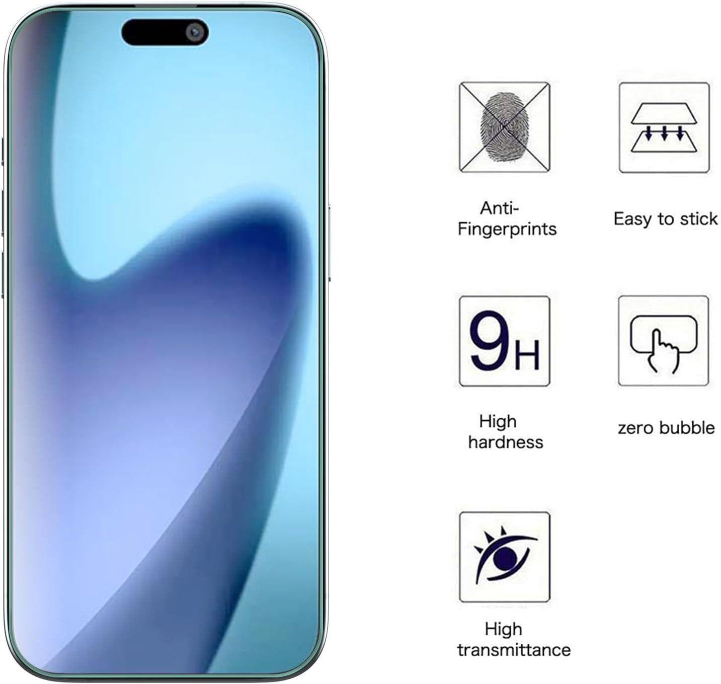 MSM Displayschutzglas 2X Schutzglas (Display + Kamera) für Apple iPhone 17 Air Panzerfolie – Bild 4 von 5