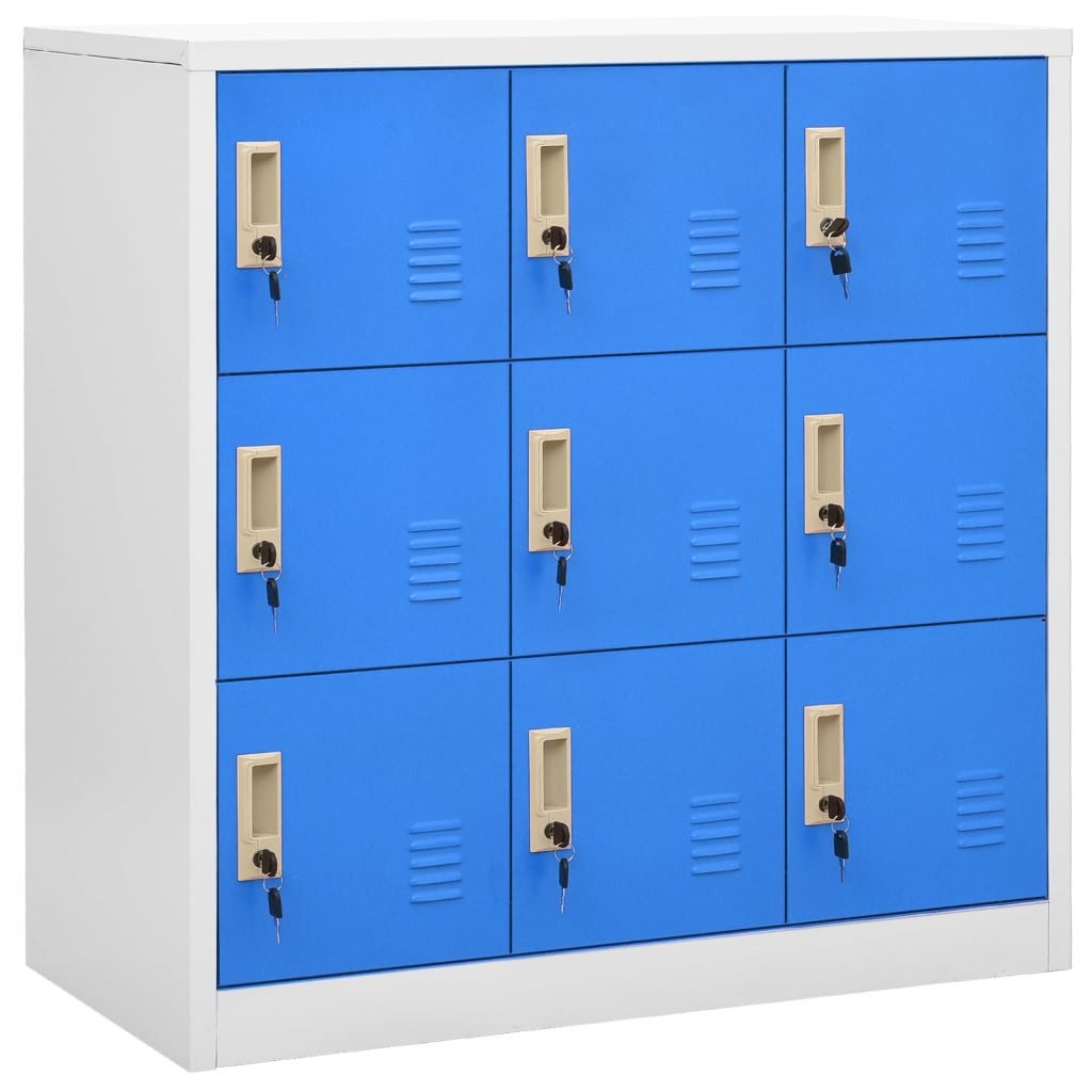 vidaXL Fächerschrank Schließfachschränke 2 Stk. Hellgrau günstig online kaufen