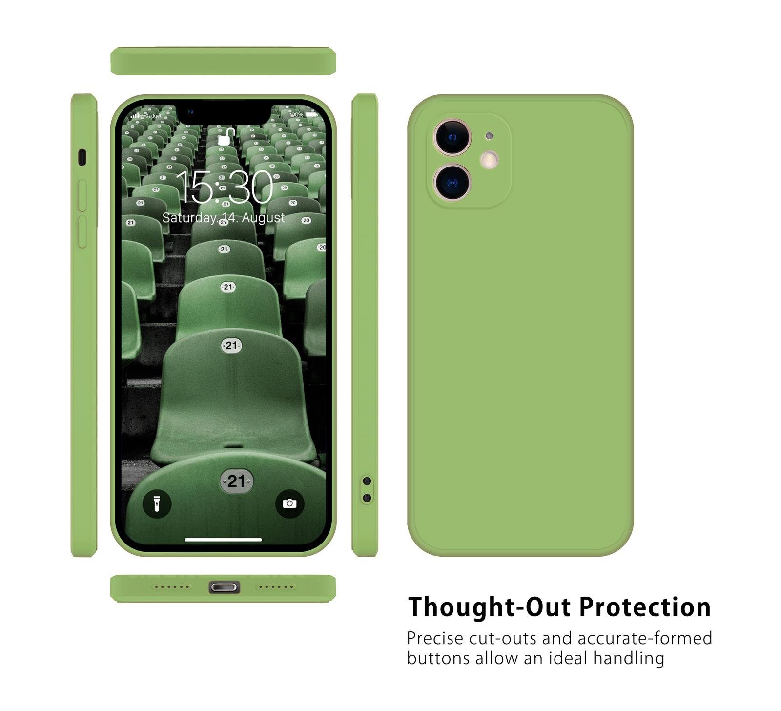 MyGadget Handyhülle »Silikon Hülle«, Kompatibel mit Apple iPhone 11 -  robuste Schutzhülle TPU Case Slim Silikonhülle - Back Cover Kratzfest  Handyhülle - Matt Grün
