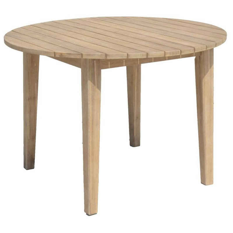 Lomadox Gartentisch HGA-120, Tisch, rund ca. 110cm, Akazienholz