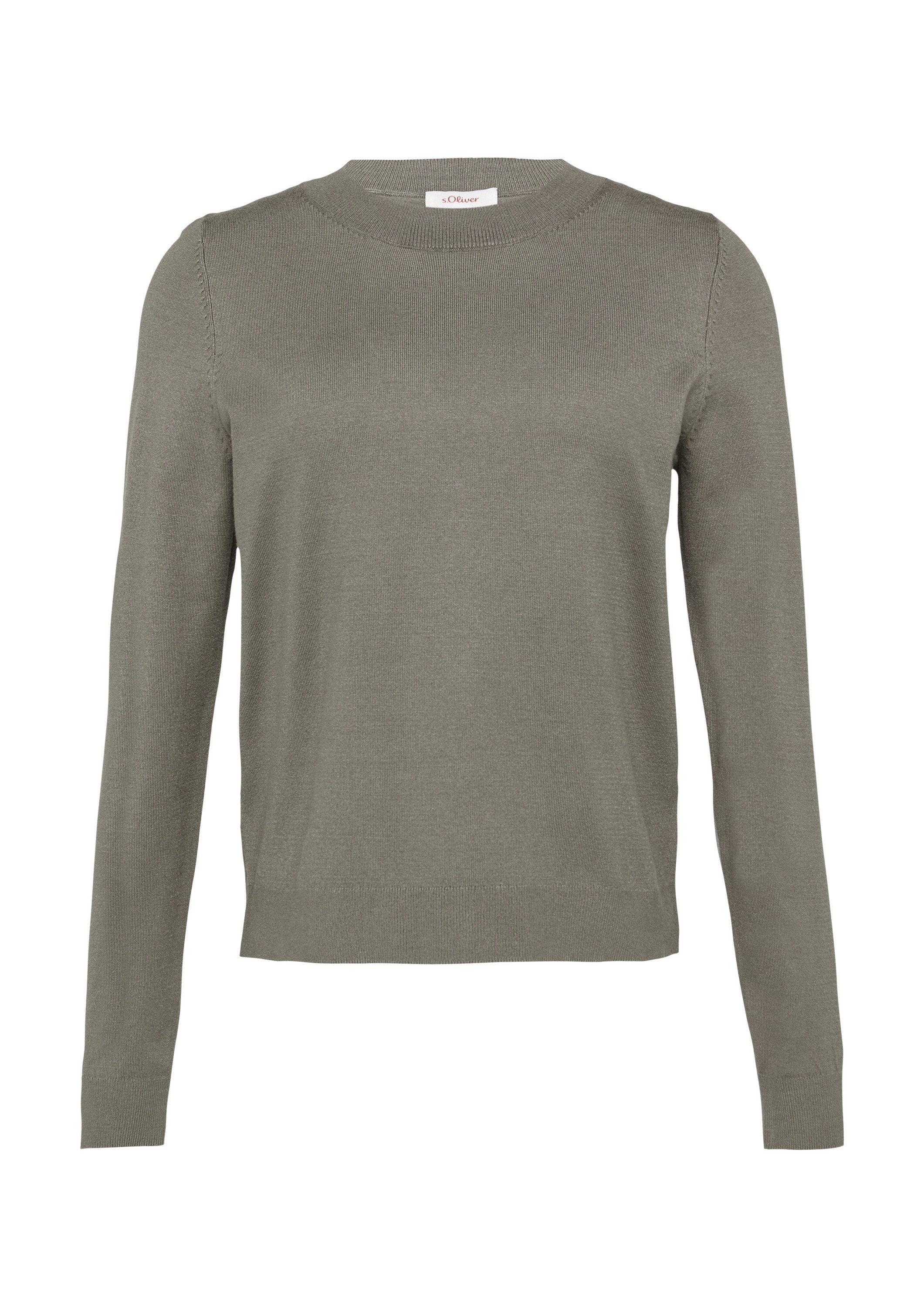 s.Oliver Longpullover Strickpullover Strickpullover aus Viskosemix günstig online kaufen