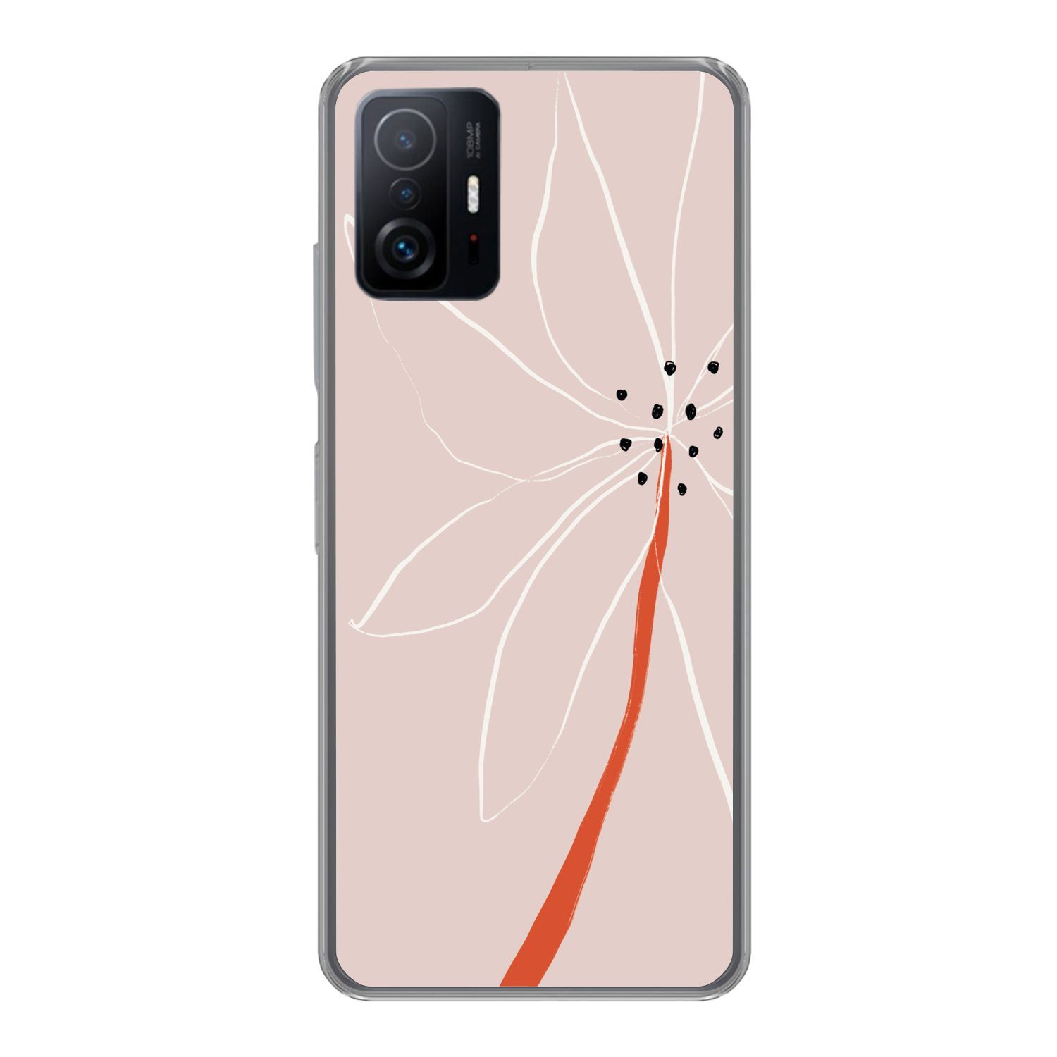 MuchoWow Handyhülle für Xiaomi 11T Pro Blumen - Abstrakt - Pastell, Phone Case, Silikon, Schutzhülle Dünn