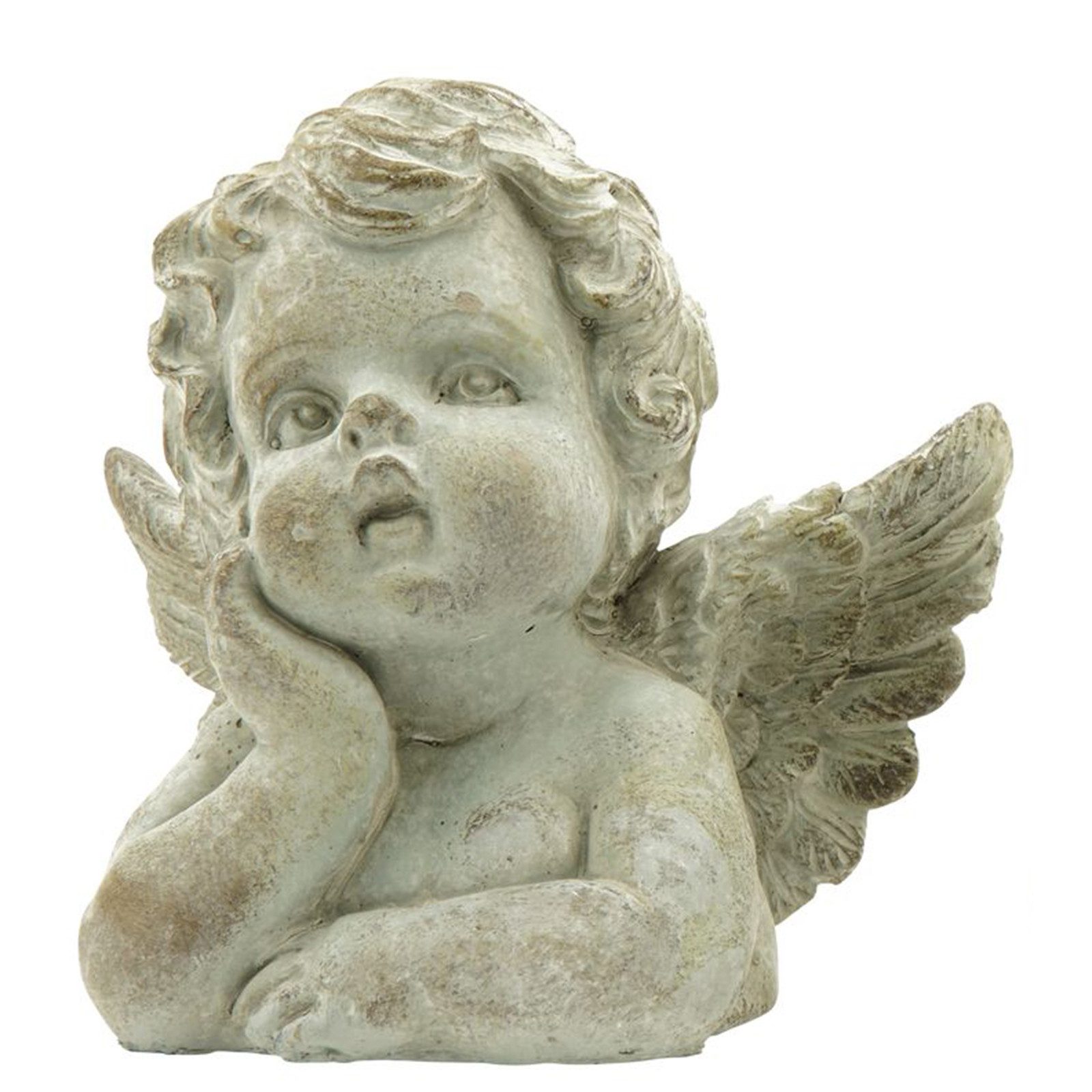 Exner GmbH Garten- & Wohnaccessoires Dekoobjekt Engel StoneArt - Zement - 16x15x11 cm, 16,5x11x11 cm