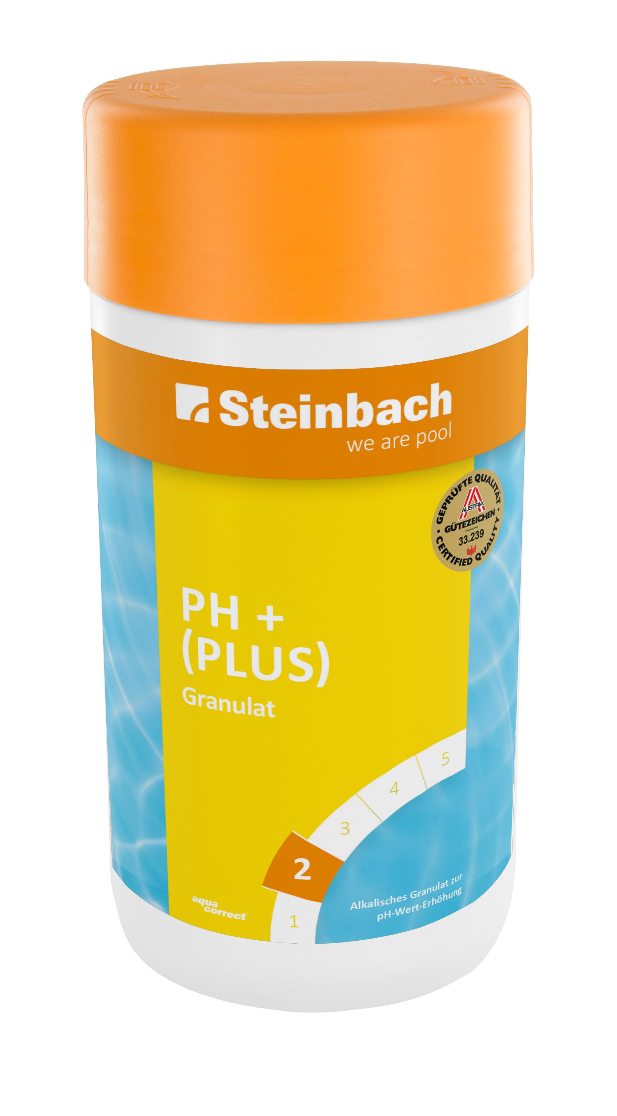 Steinbach Pool Poolpflege pH-Plus Granulat zur Regulierung des pH-Wertes in Pools