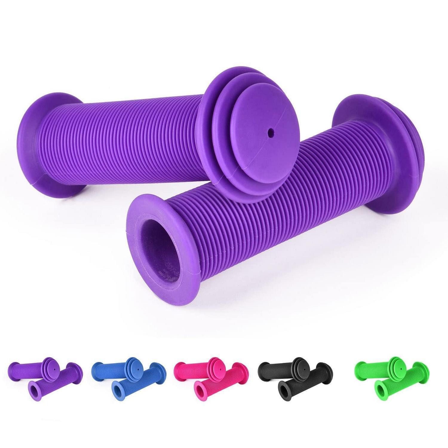LuxusKollektion Fahrradlenker Fahrradgriffe 22mm Lenkergriffe Prallschutz Gummi Kinder Violett