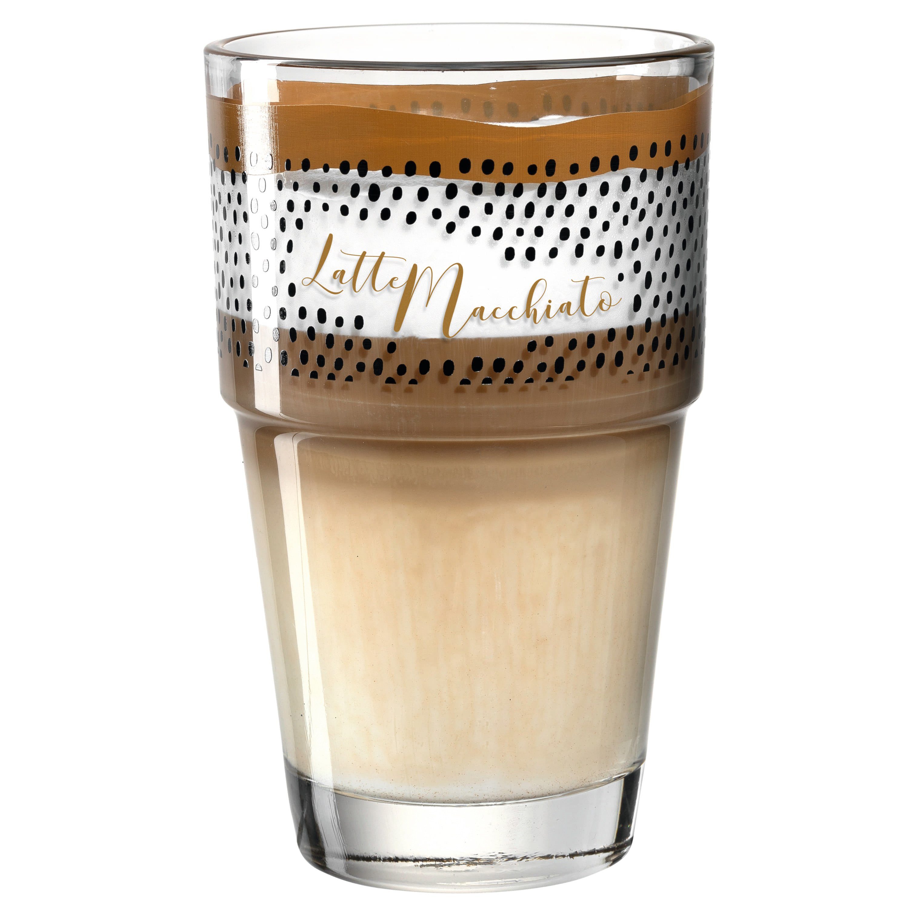 LEONARDO Glas LEONARDO Stapel Latte Macchiato Glas aus der Serie SOLO, Füllmenge 410 ml., klarglas, Glas