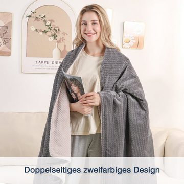 Yorbay Heizdecke Doppelseitige elektrische Heizdecke 180 x 130 cm Wärmedecke, aus Flanell, Coralfleece, mit Abschaltautomatik, Überhitzungsschutz, Timer, 10 Temperaturstufen, waschbar, Zweifarbig, Grau / Beige