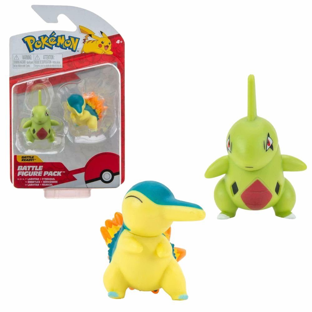 POKÉMON Spielfigur Battle Figuren Pokemon Action Figur Spiel-Figur zum Sammeln Larvitar & Feurigel | Filmfiguren