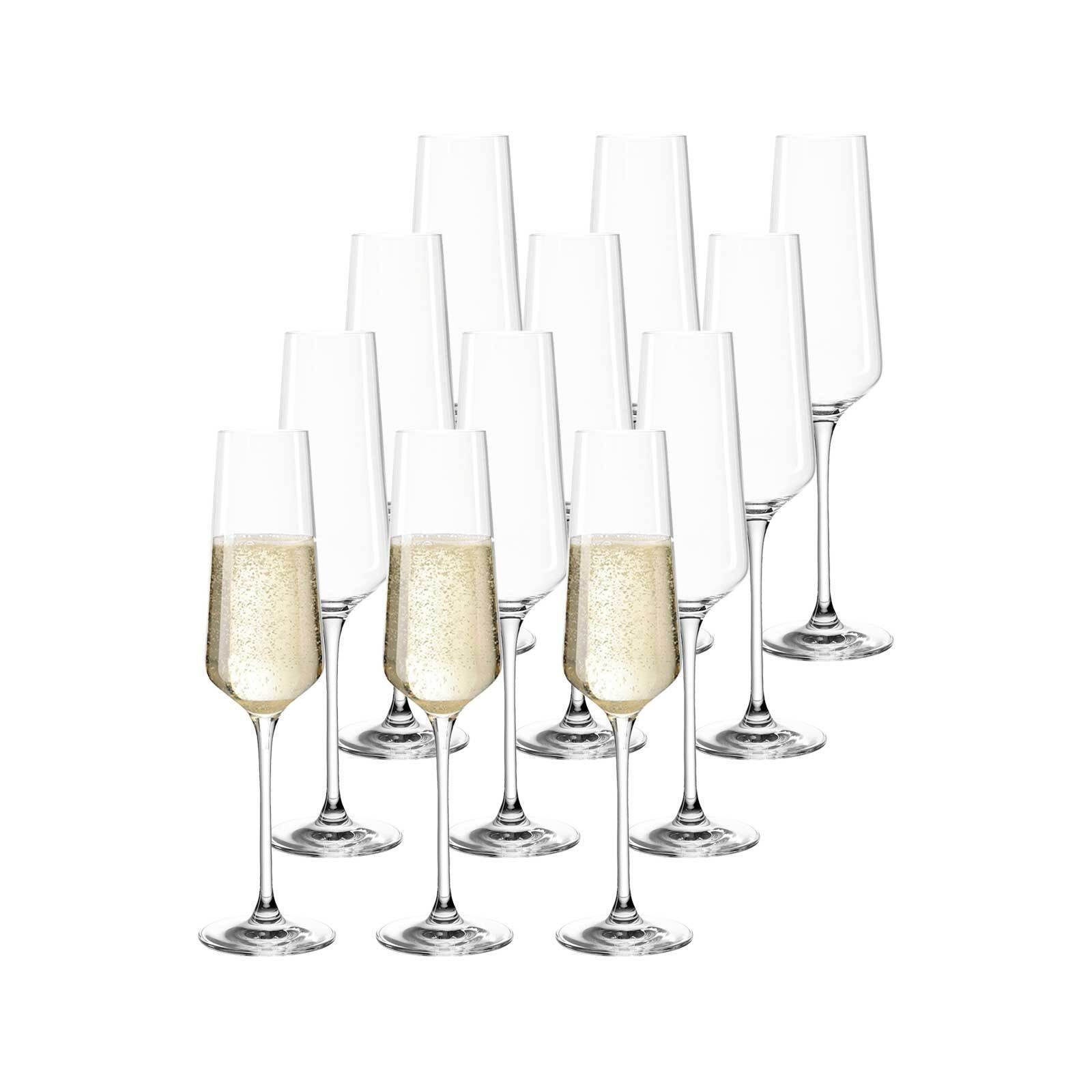 LEONARDO Sektglas Puccini Sektgläser 280 ml 12er Set, Glas