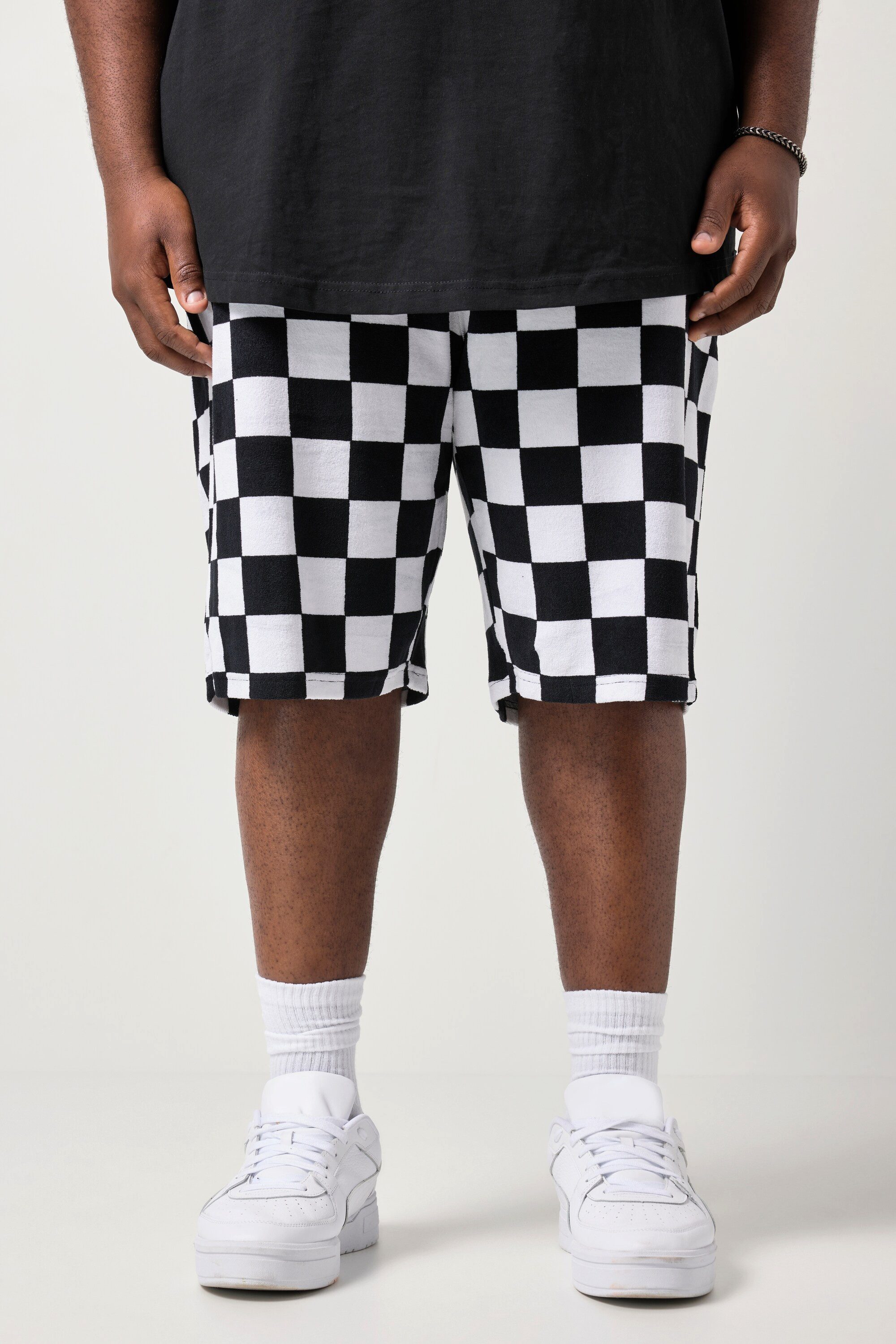 Bermudas Frottee-Bermuda Muster Elastikbund bis 8 XL