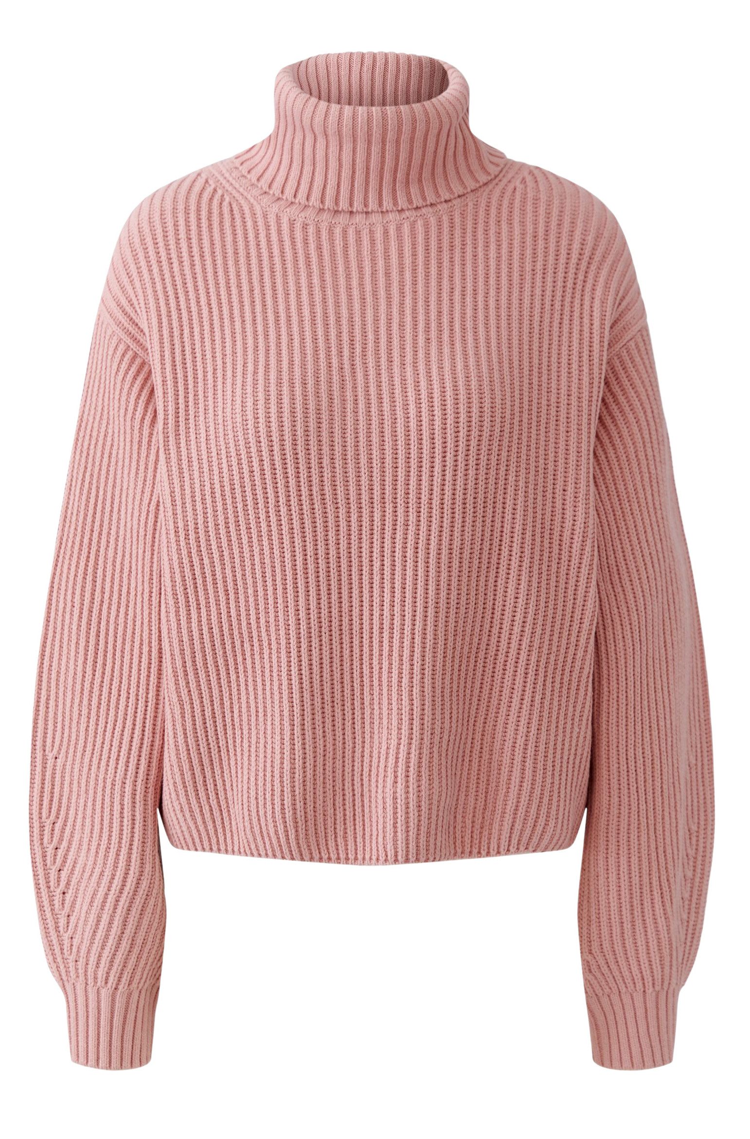 Oui Rollkragenpullover Oui Damenpullover in Rosa – Weicher Strick, Rollkragen (1-tlg)