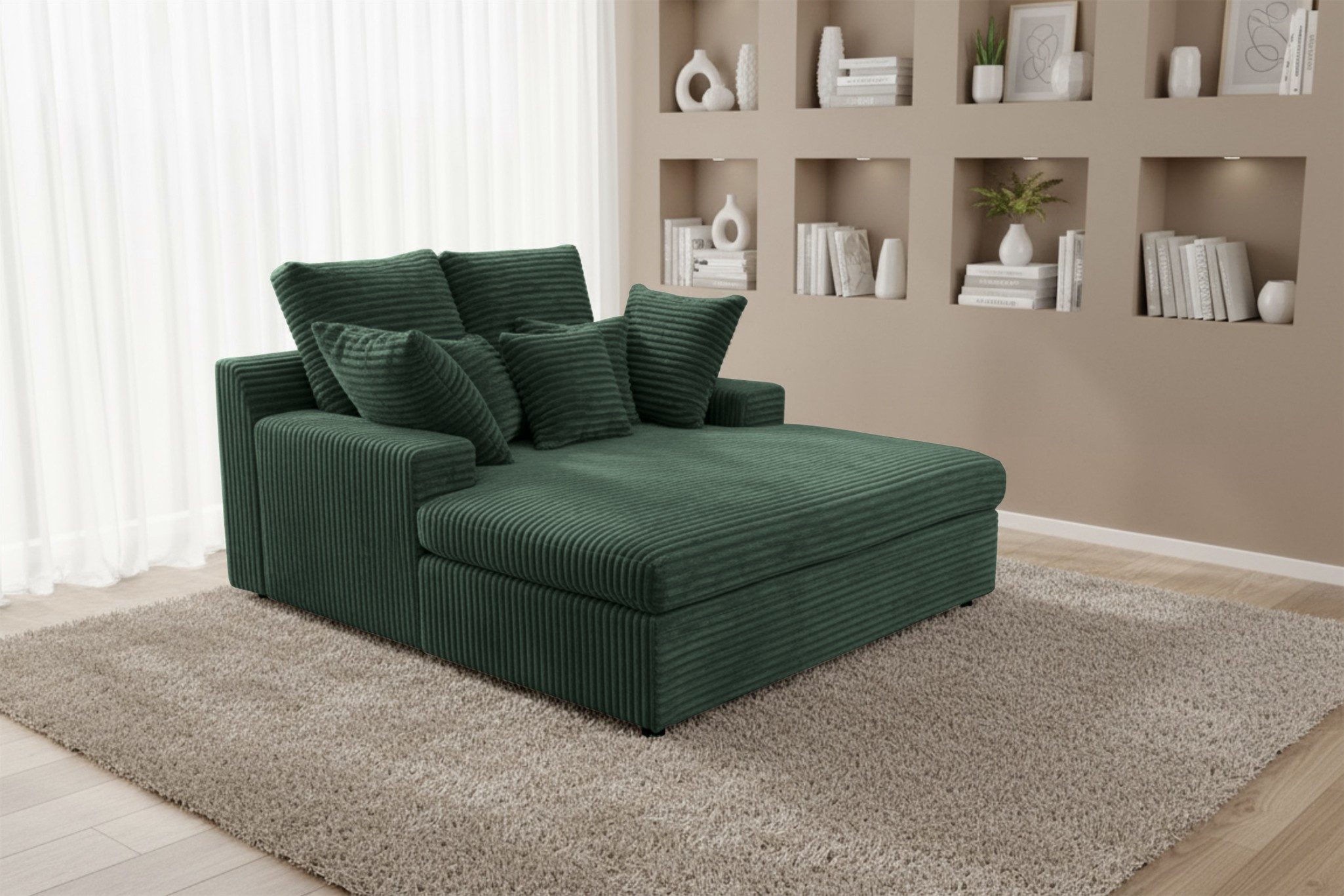 Fun Möbel Chaiselongue Chaiselongue Liege AROSA in Stoff Tilia, inkl. Zier- und Rückenkissen