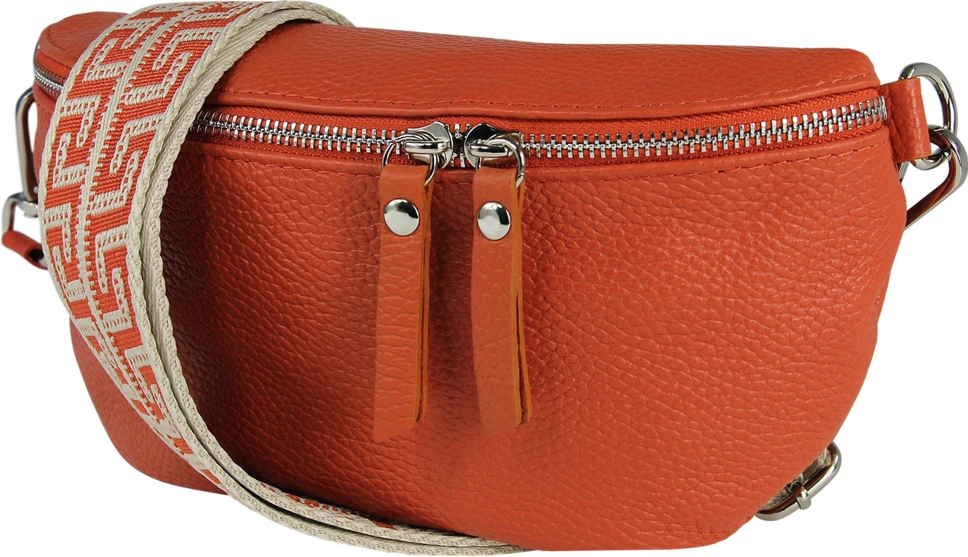 Gürteltasche Toscanto Damen Gürteltasche Leder papaya