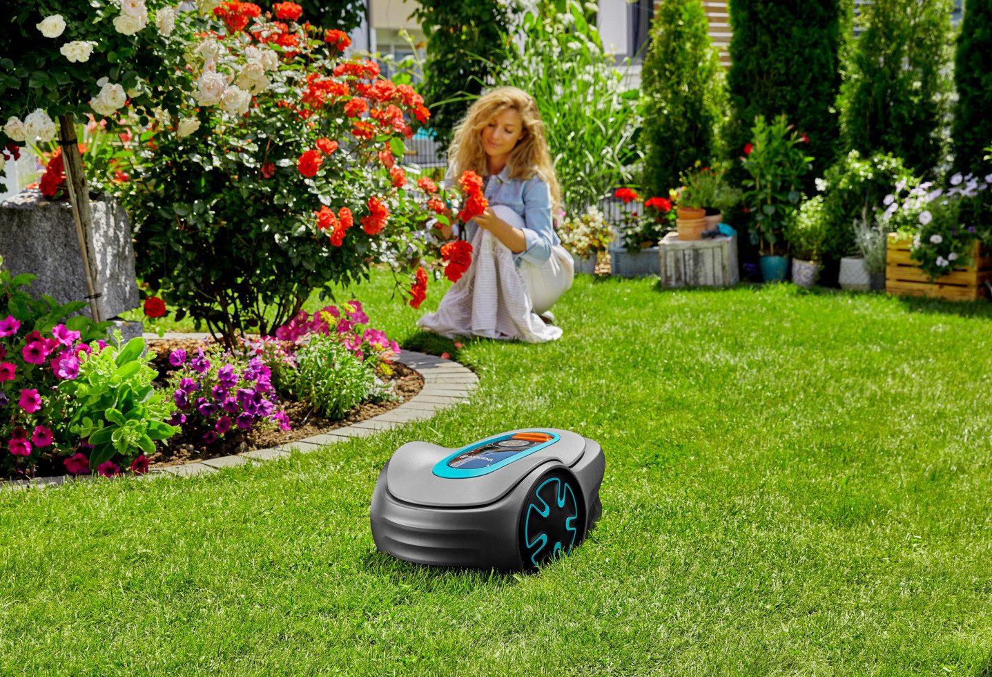 GARDENA Rasenmähroboter Gardena Mähroboter SILENO minimo 420, 18 Volt