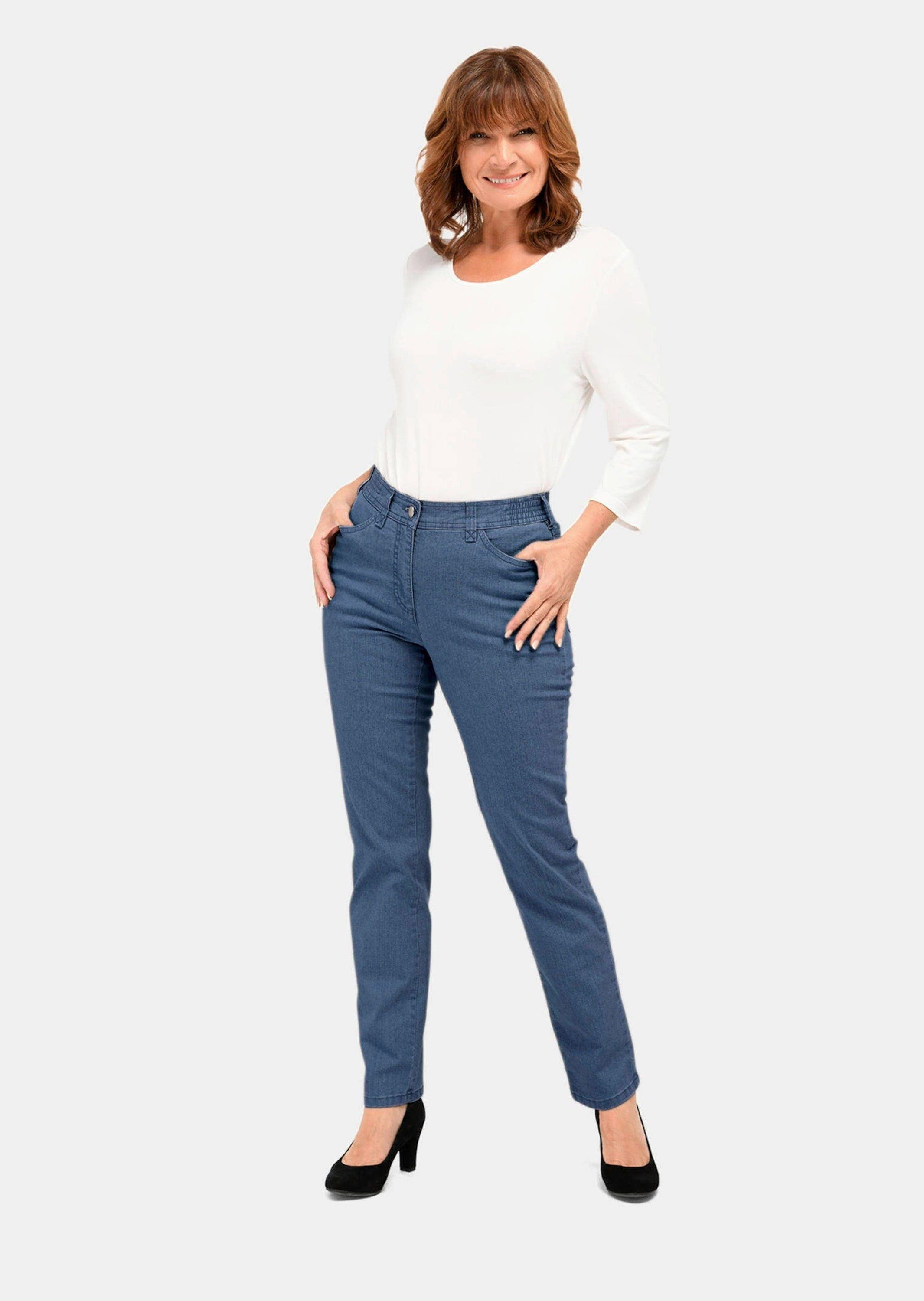 Jeanshose ANNA hellblau GOLDNER Klassische Bequeme Jeans Kurzgröße: