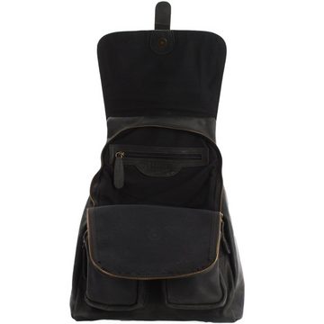 LECONI Freizeitrucksack Rucksack vintage Lederrucksack Damen Herren Leder LE1008