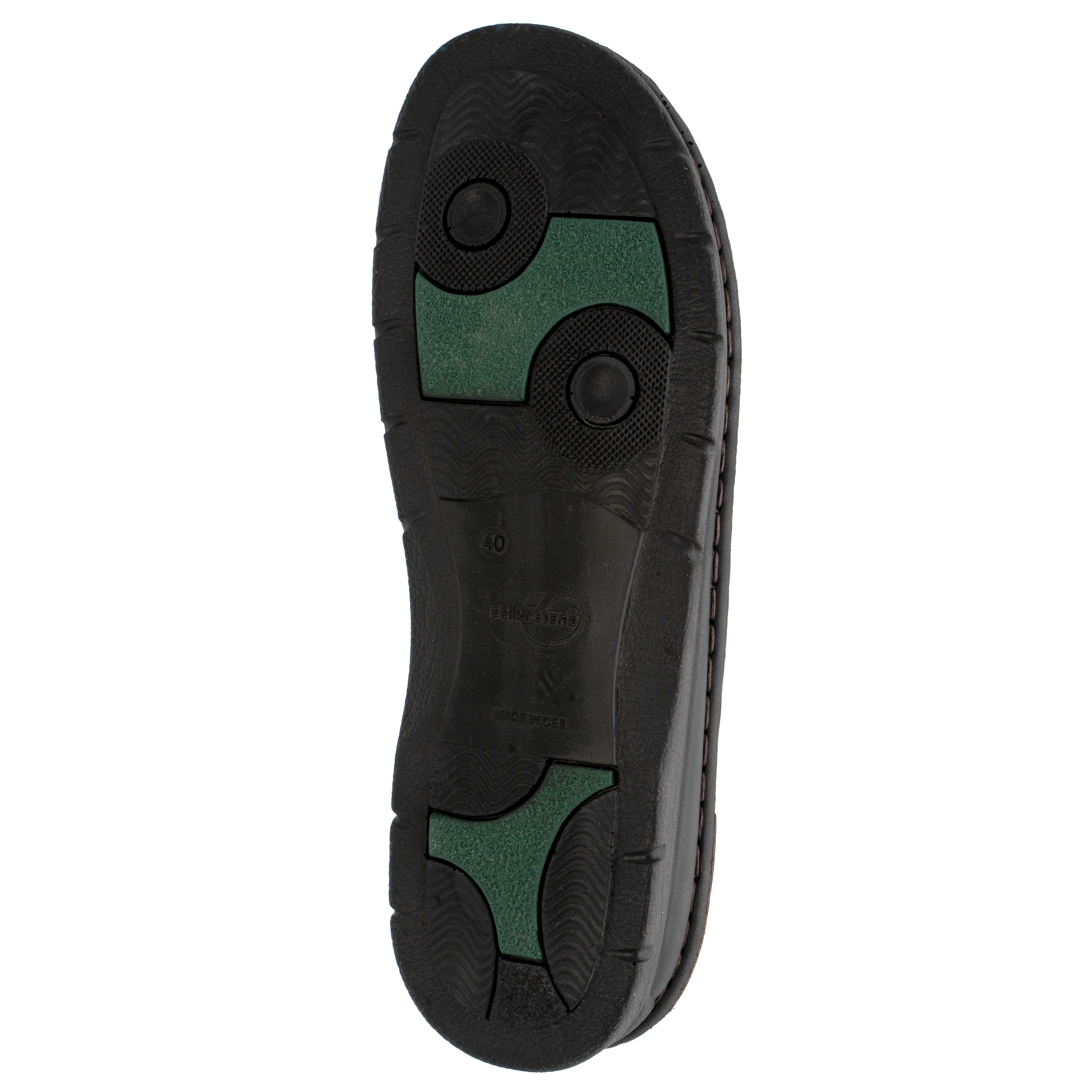 Fischer-Markenschuh Andreas Pantolette aus Nubukleder, Weite G, Ledereinlegesohle herausnehmbar