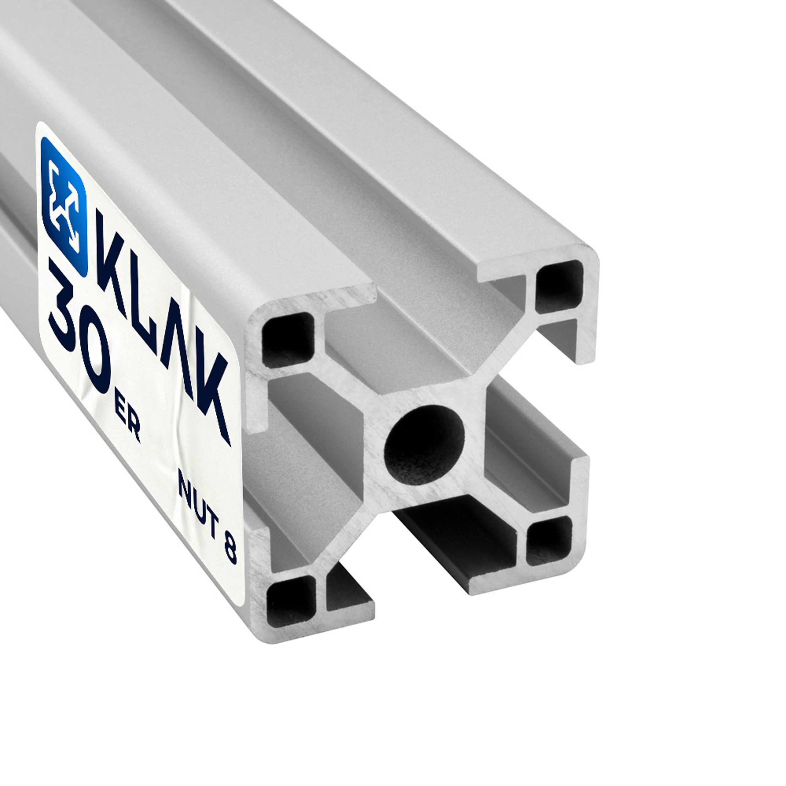 KLAK Profil KLAK - Aluprofil 3m System-, Montage-, Konstruktionsprofil Nut 8 (Set)