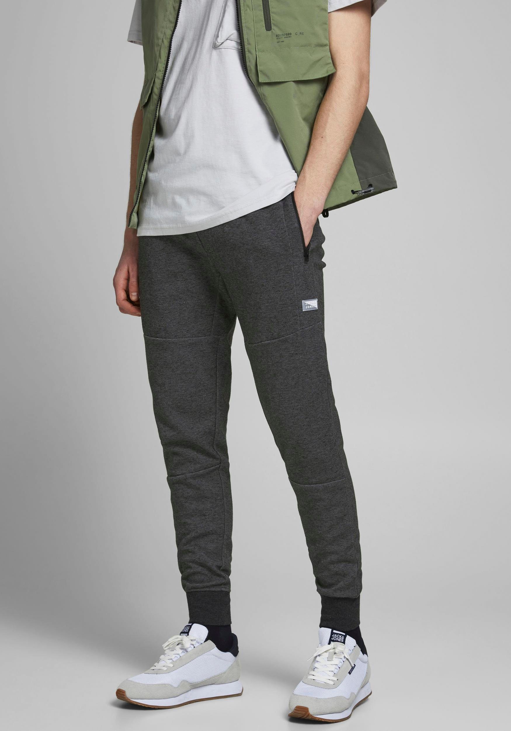 Jack & Jones Sweatpants AIR SWEAT PANTS dunkelgrau-meliert