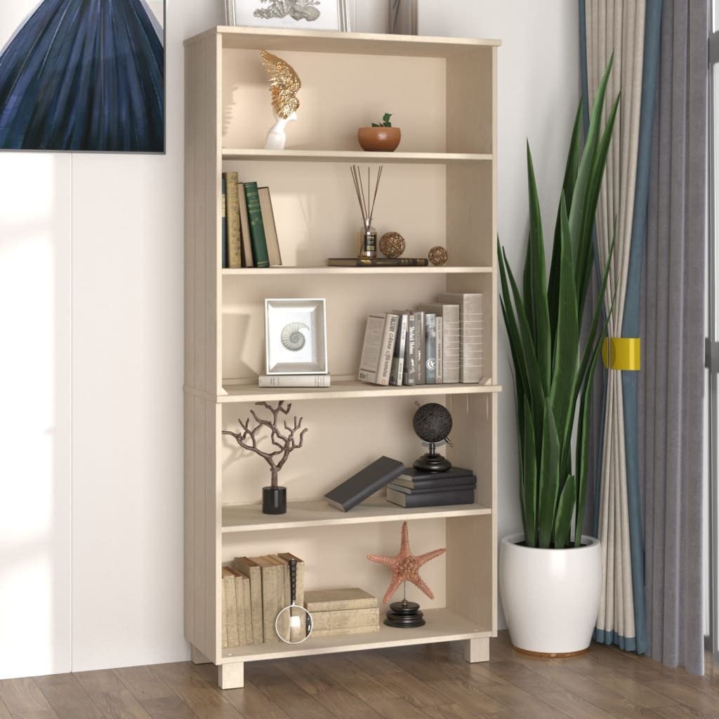 vidaXL Highboard NA Highboard Massivholz Kiefer Honigbraun