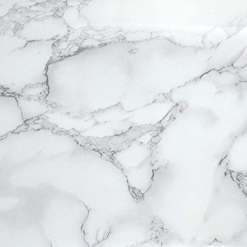 Craftopia Dekorationsfolie Selbstklebende Marmor-Vinyl-Rolle Granitgrau/Weiß für Möbelwände, Grau-Weiß 1vinyl