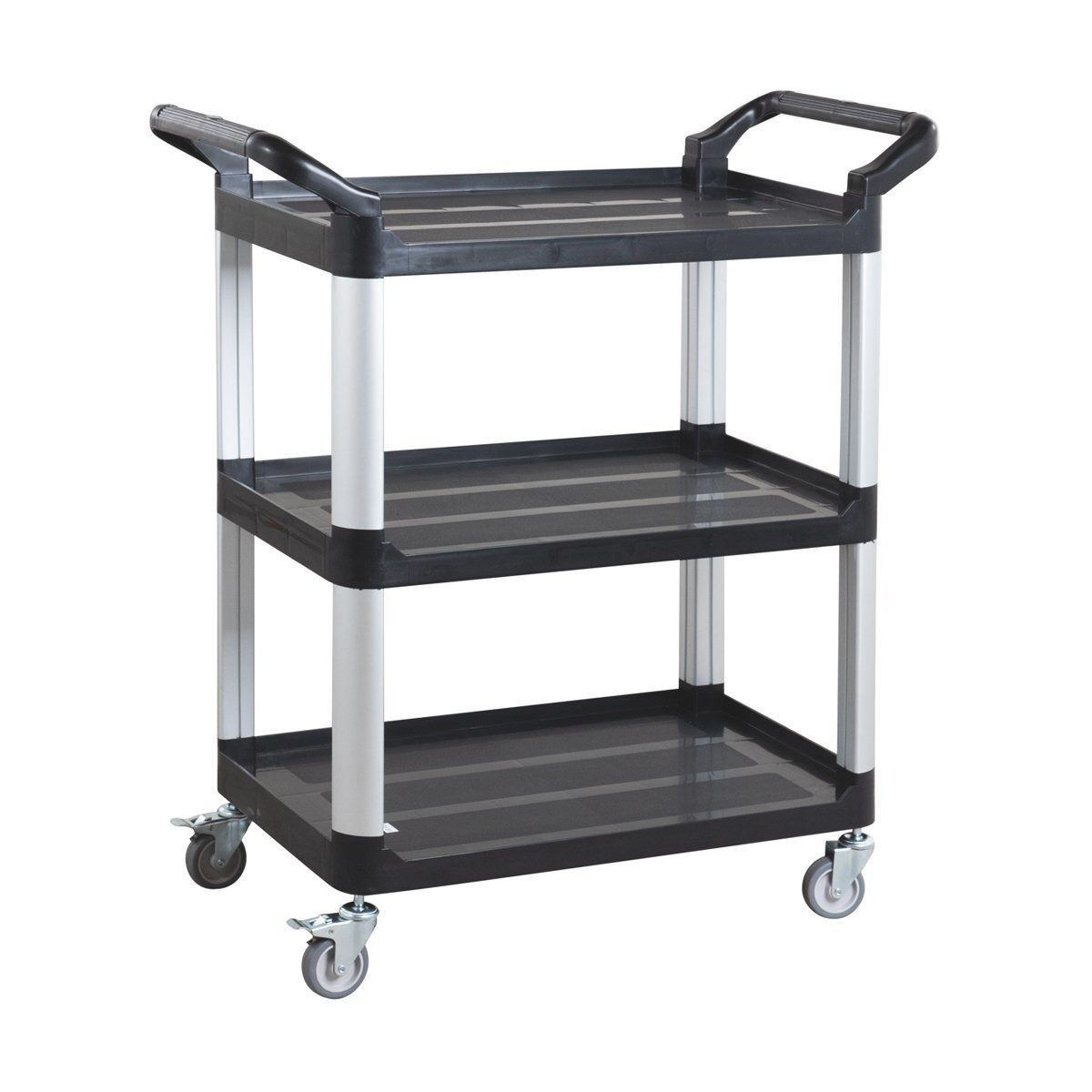 GastroHero Tischwagen Servierwagen 3 Etagen 120 kg Rollen schmal Gastro