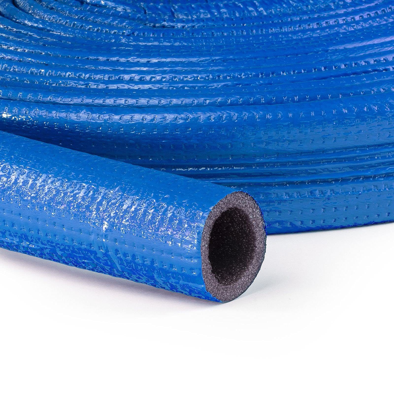 DQ-PP Isolierschlauch ROHRISOLIERUNG 10 m Rolle, 6x15mm-6x35mm, PE-Schaumm, Isolierschlauch, Rohr Isolierung, Heizungsrohr Schlauch Rohrdämmung, Warmwasserleitung