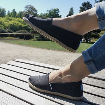 TOMS Black Washed Classics für Damen, vegane Schuhe Sandale