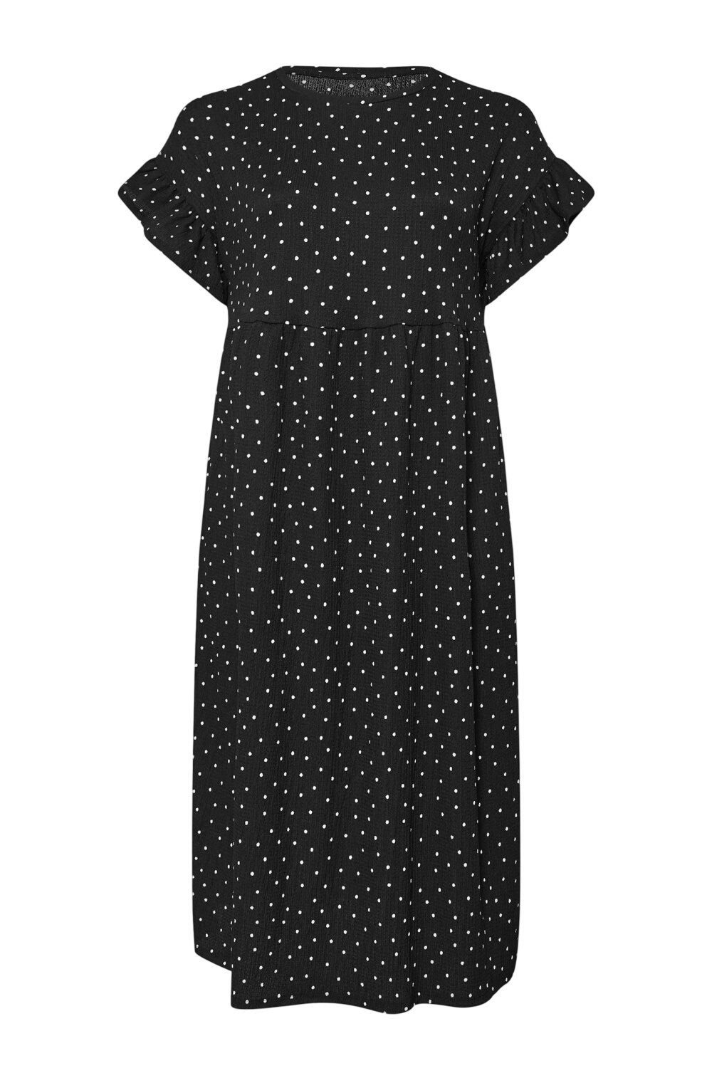 Shape of You Midikleid Große Größen Polka Dot Midi Kleid mit Taschen