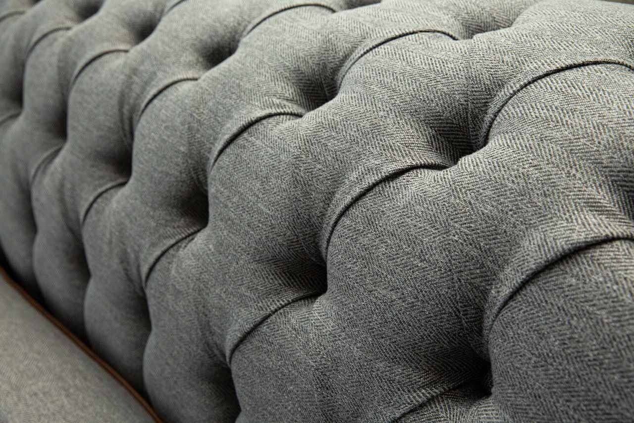 JVmoebel Sessel Sessel Design Relax Textil Made Grau Sitzer, Polster In Luxus Lounge Europe