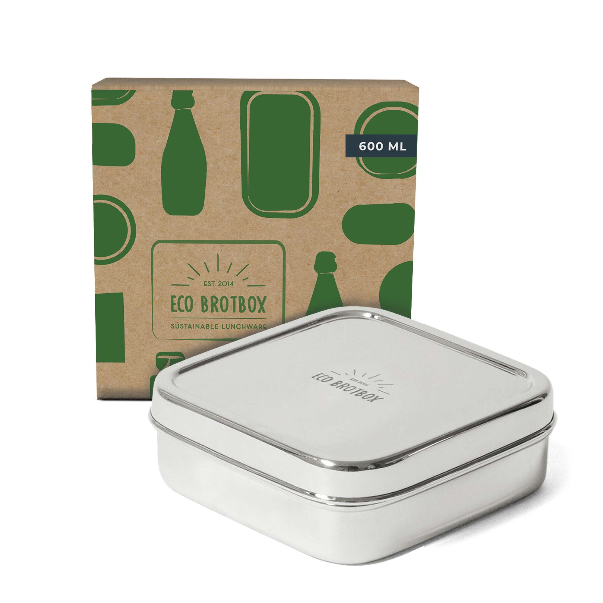 ECO Brotbox Lunchbox Brotbox Classic, Edelstahl, spülmaschinengeeignet, plastikfrei