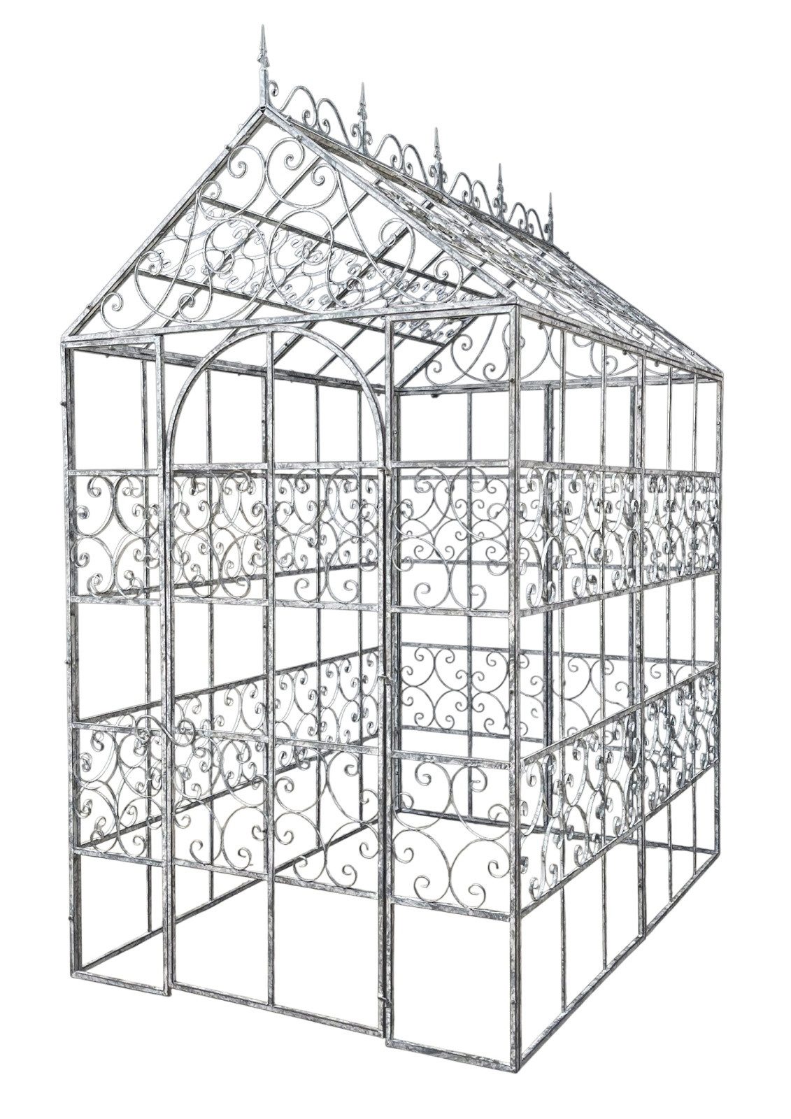Aubaho Dekoobjekt Pavillon Gartenhaus Käfig Eisen Replikat Retro Design Dekoration